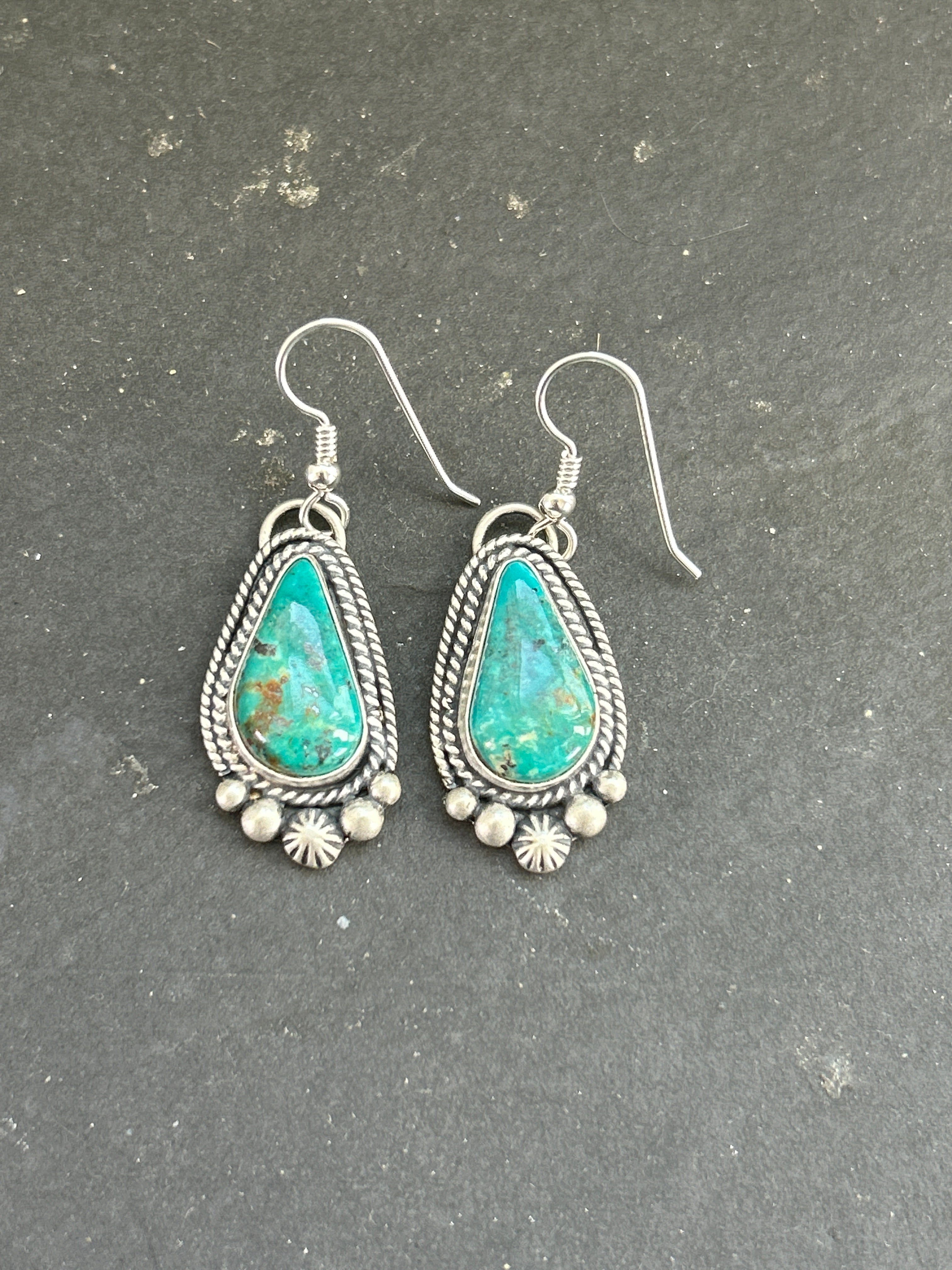 Royston Turquoise Dangle Earrings Style #2