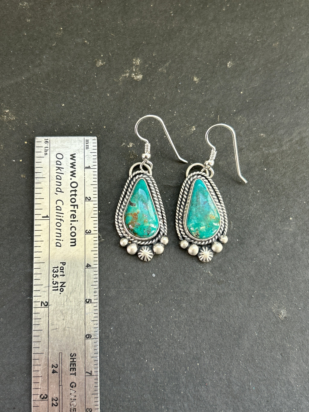 Royston Turquoise Dangle Earrings Style #2