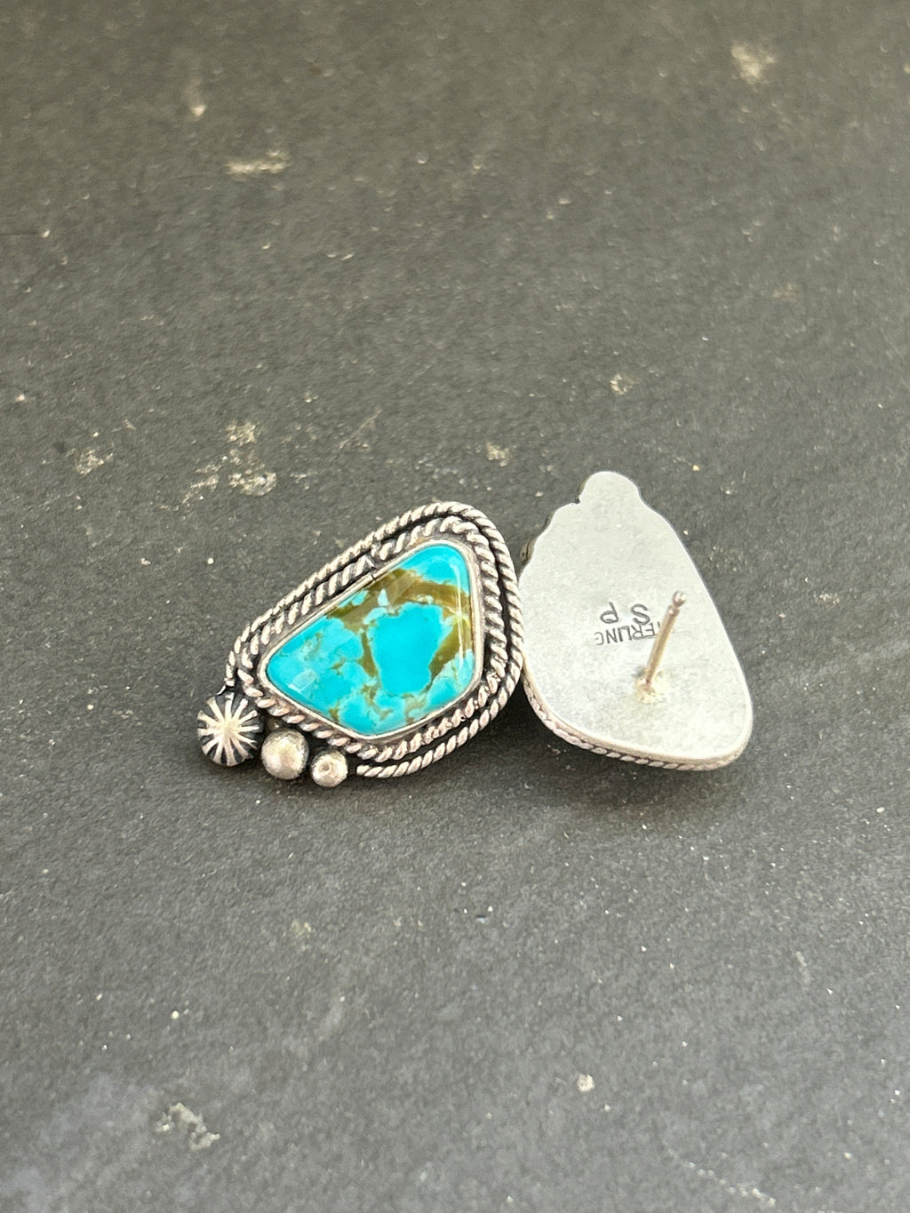 Mine #8 Stud Earrings