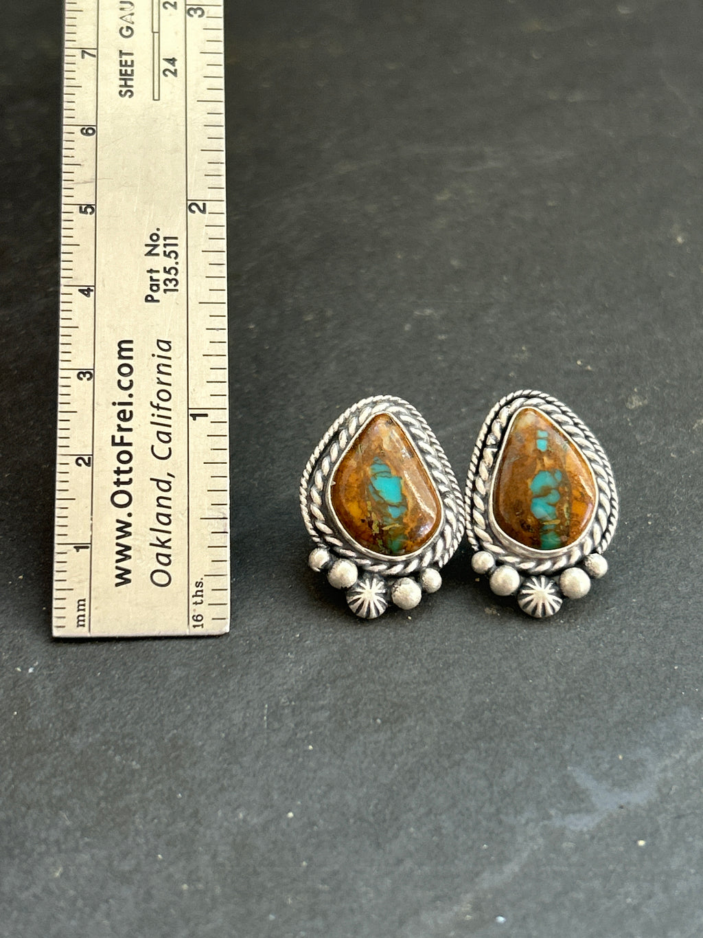 Ribbon Royston Stud Earrings Style #1