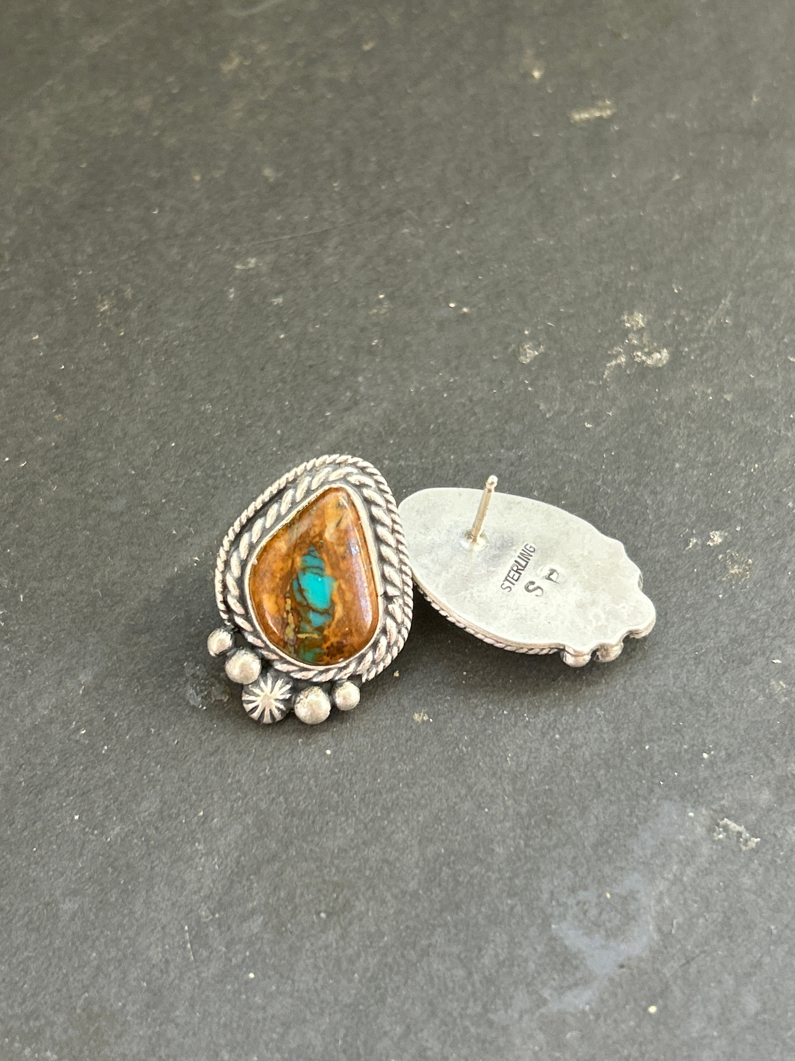 Ribbon Royston Stud Earrings Style #1