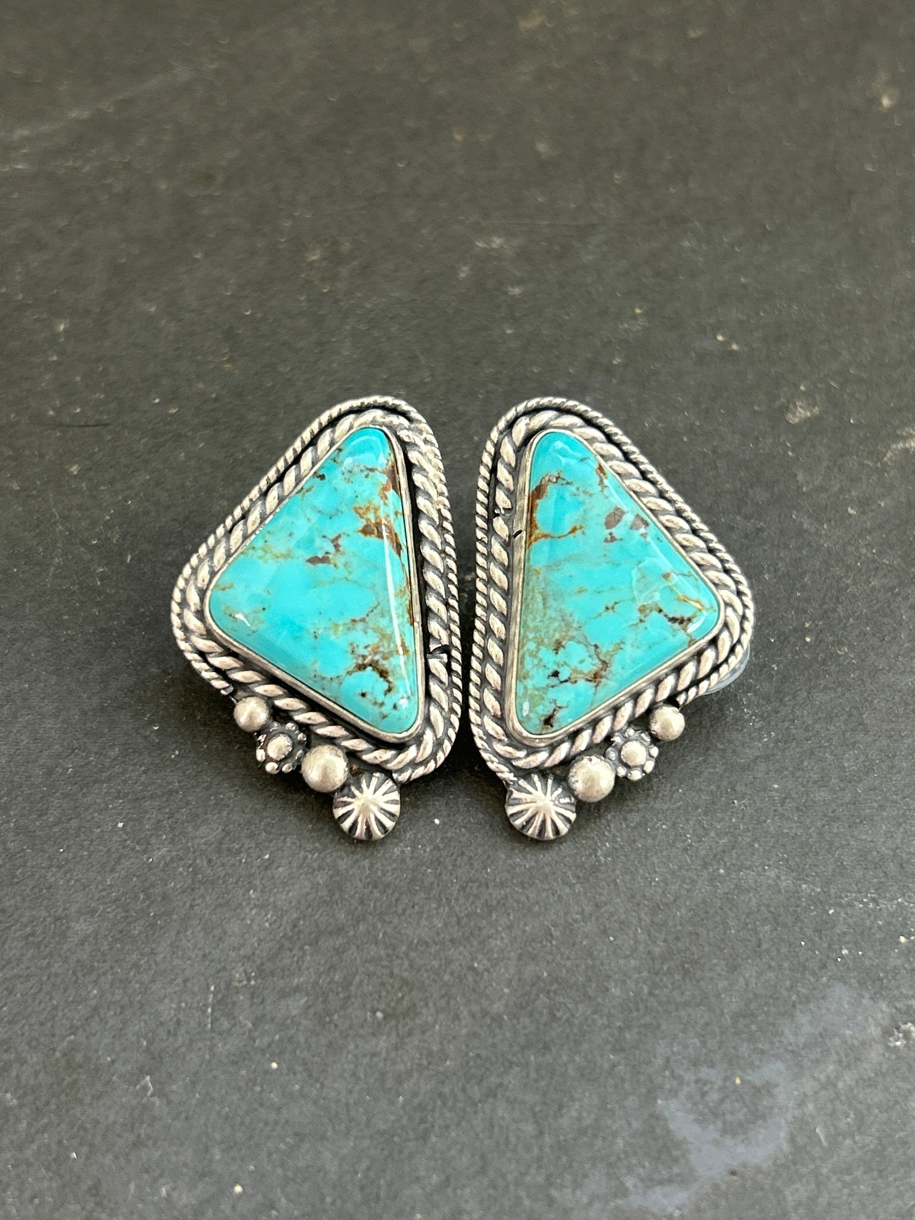 Glacier Blue Stud Earrings