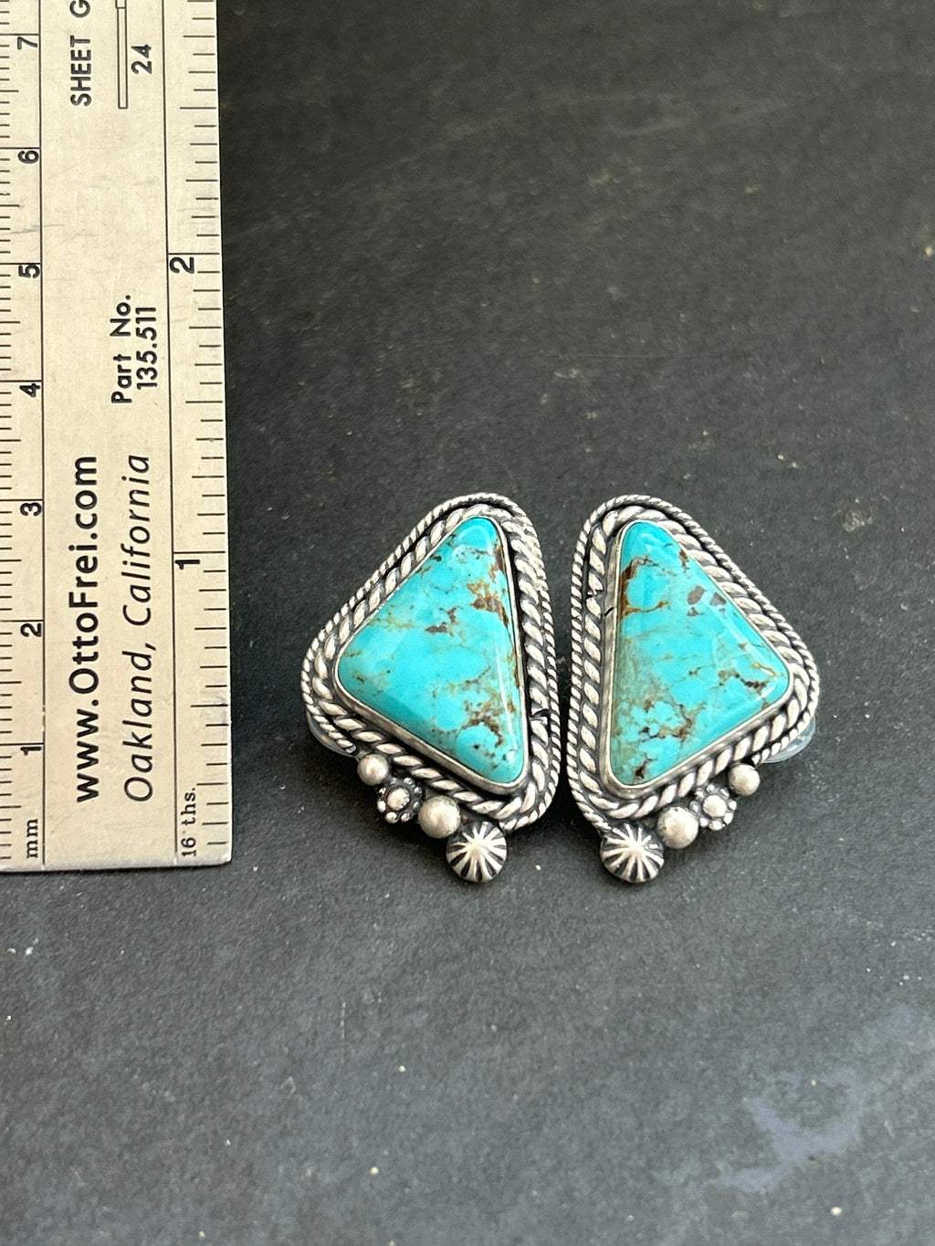 Glacier Blue Stud Earrings