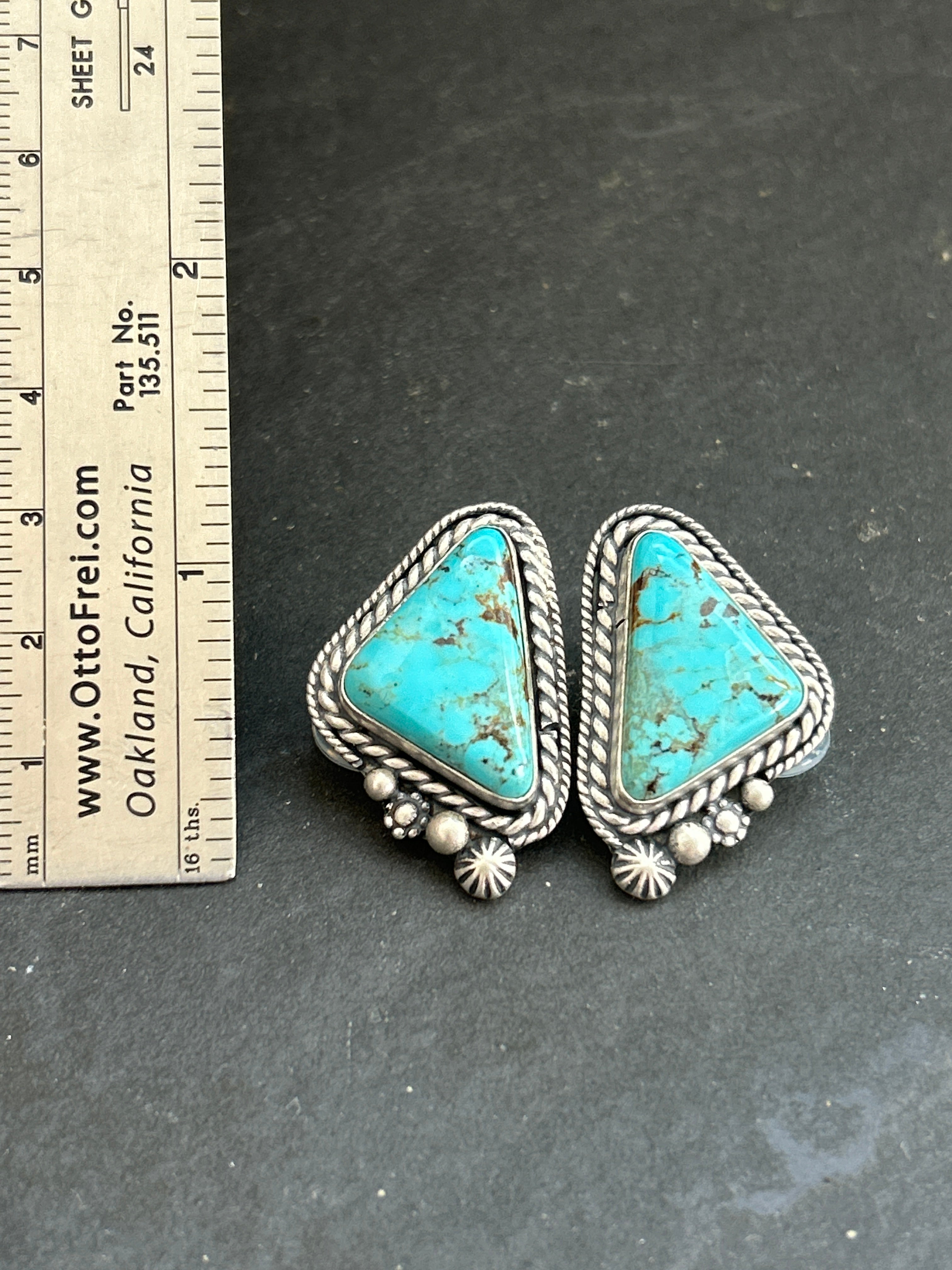 Glacier Blue Stud Earrings