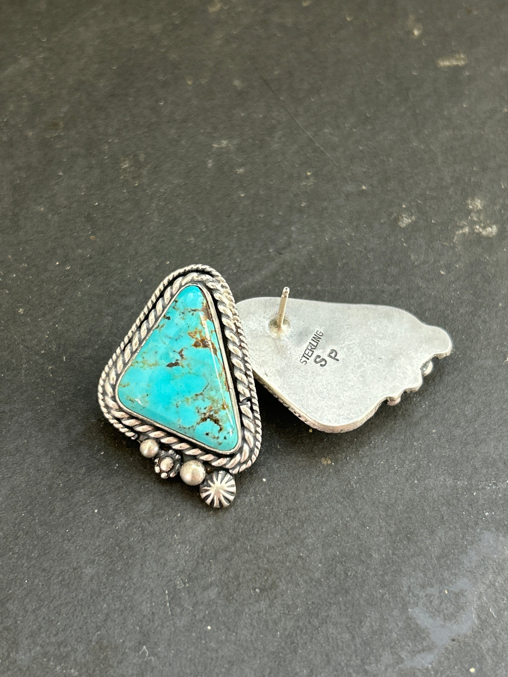 Glacier Blue Stud Earrings