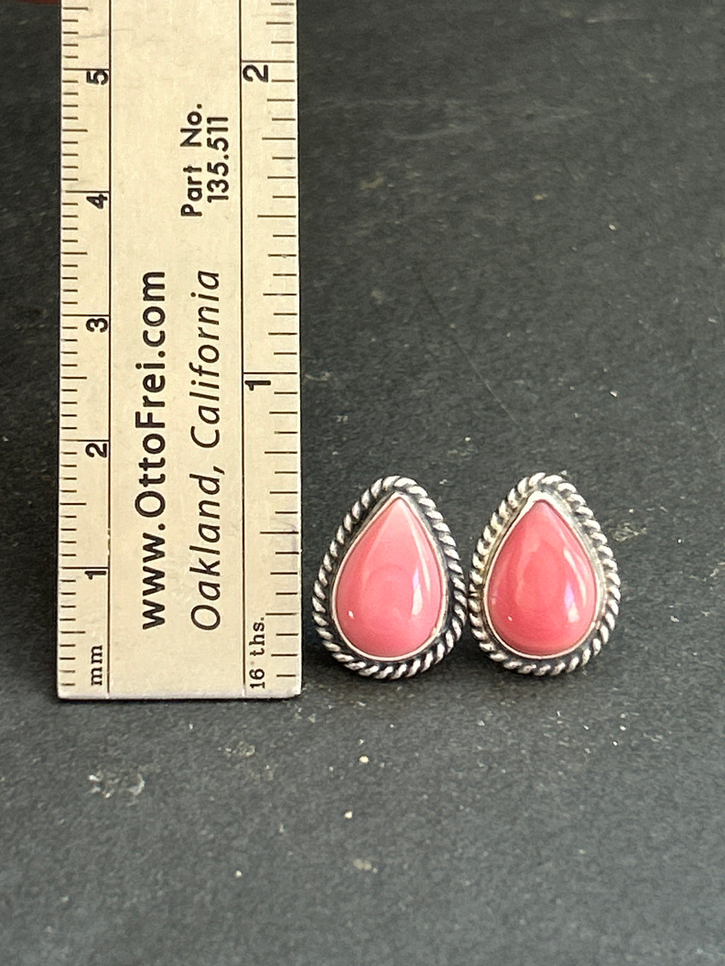 Pink Conch Stud Earrings