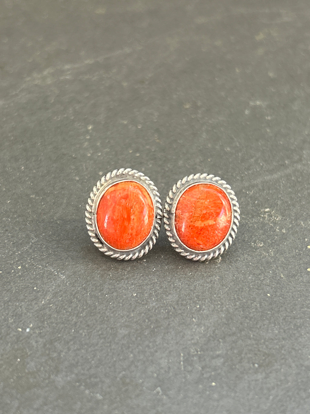 Apple Coral Stud Earrings