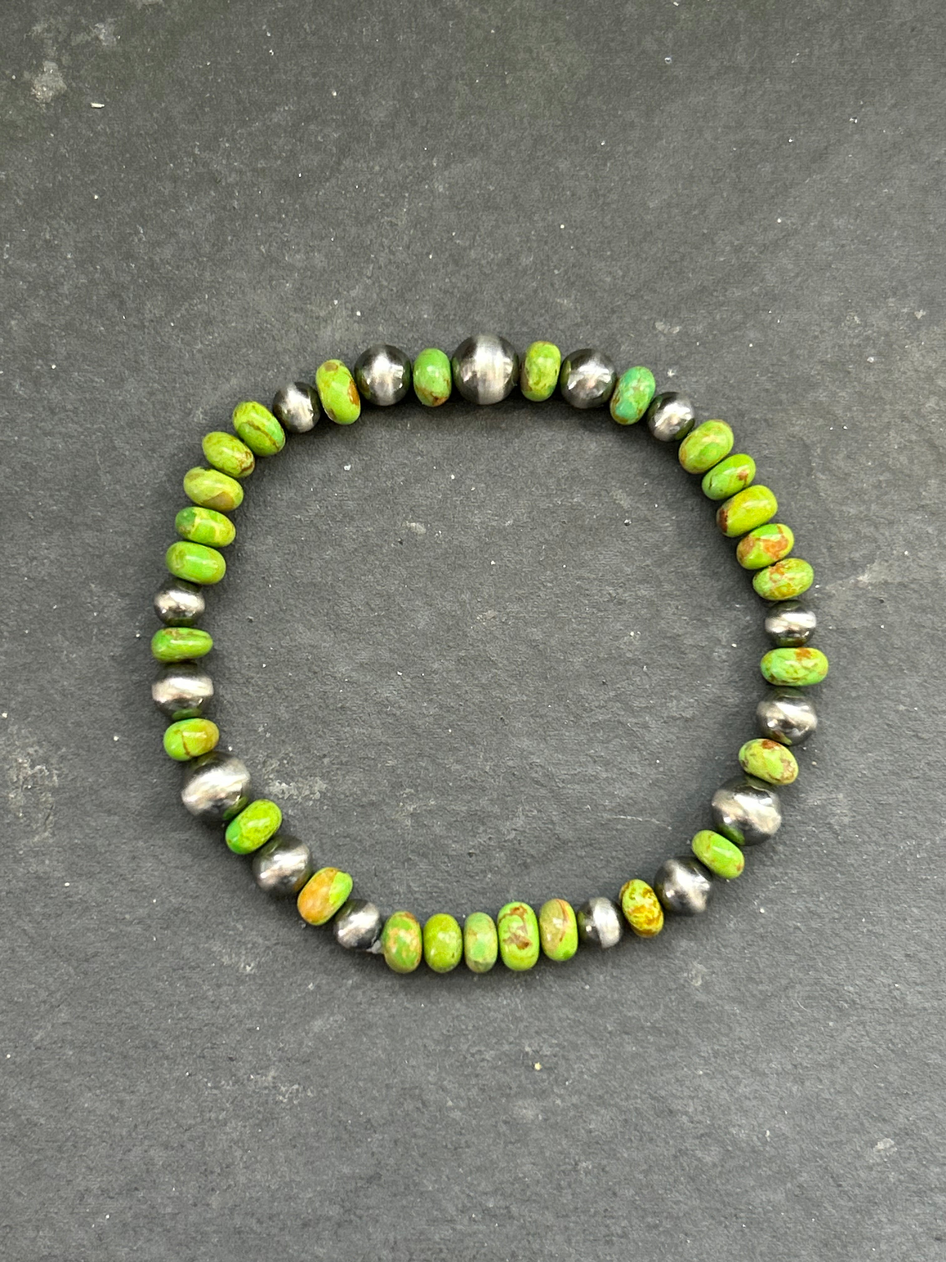 Green Mohave Stretchy Stacker Bracelet