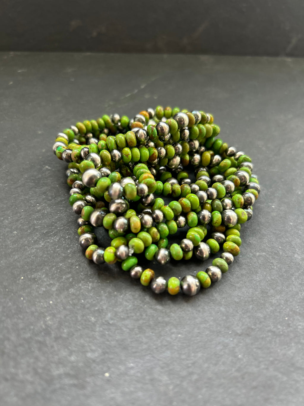 Green Mohave Stretchy Stacker Bracelet
