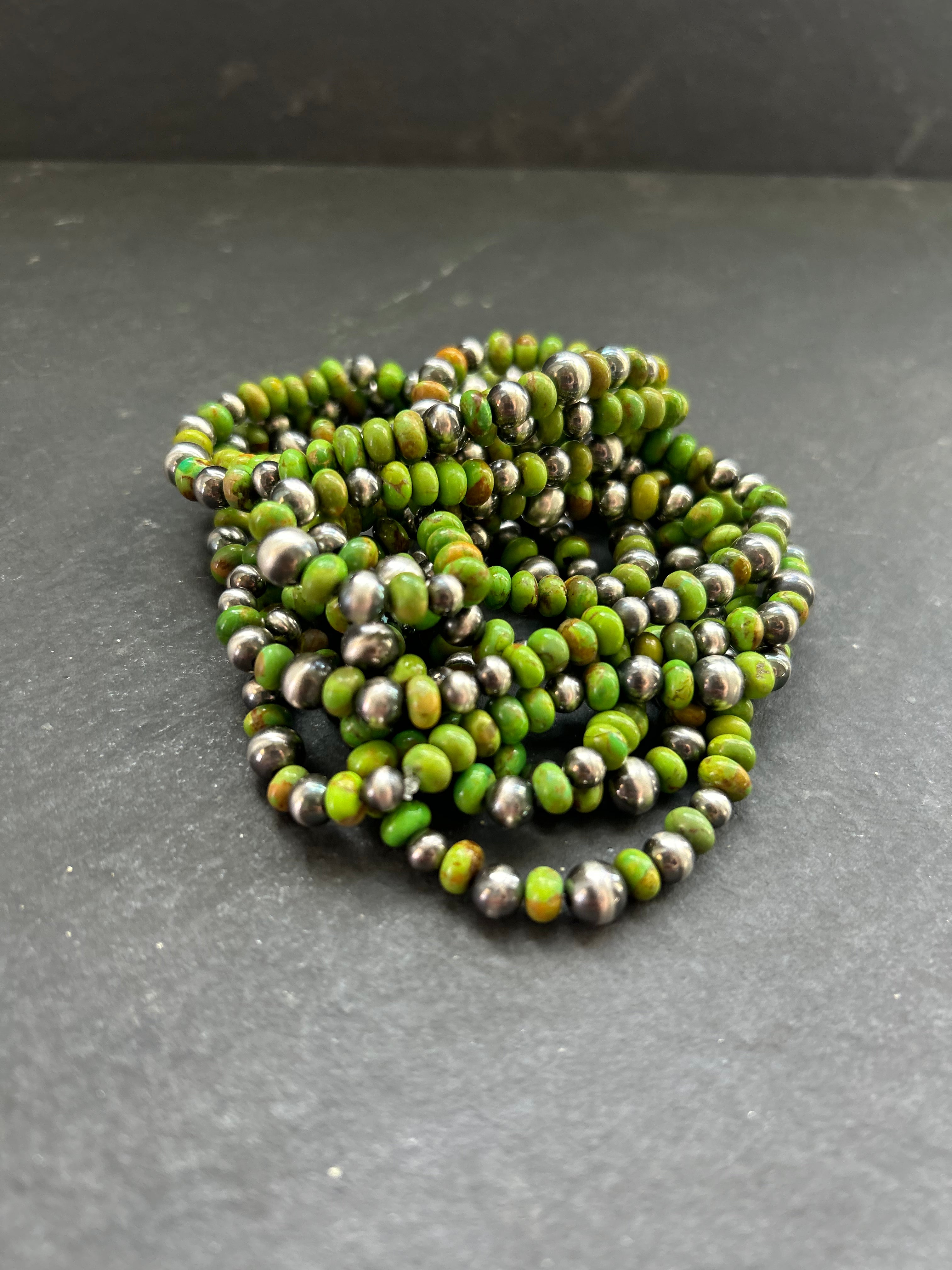 Green Mohave Stretchy Stacker Bracelet