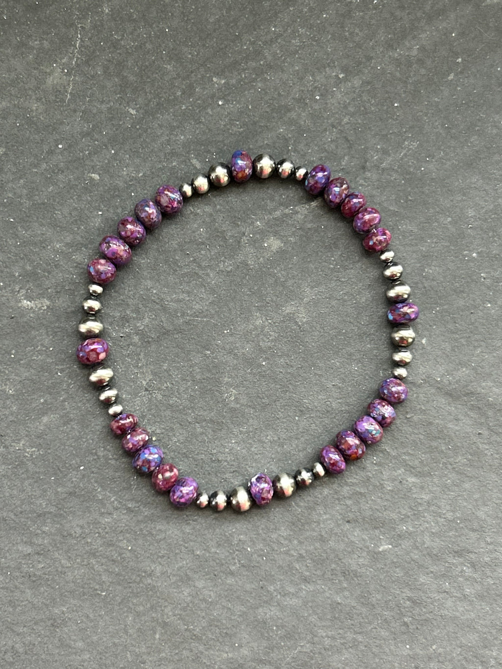 Purple Mohave Stretchy Stacker Bracelet