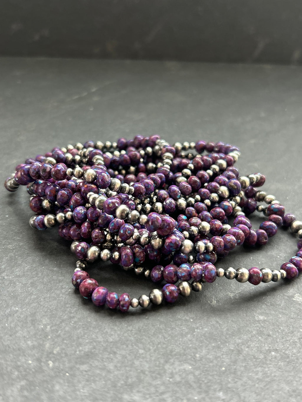Purple Mohave Stretchy Stacker Bracelet