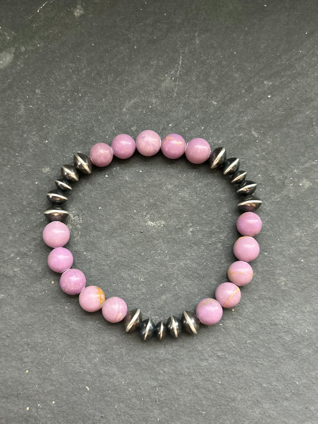 Desert Rose Phosphosiderite Stretchy Stacker Bracelet