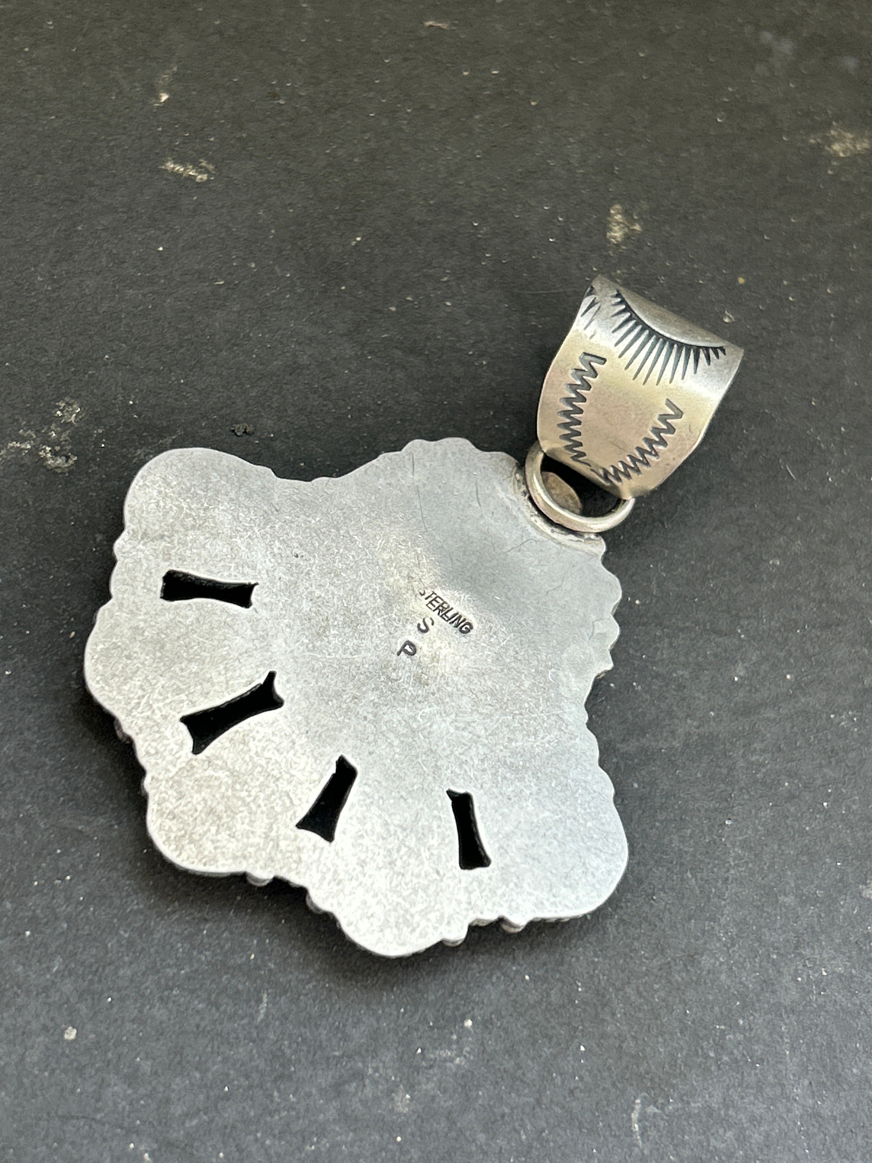 Dry Creek Turquoise + Buffalo Nickel Pendant