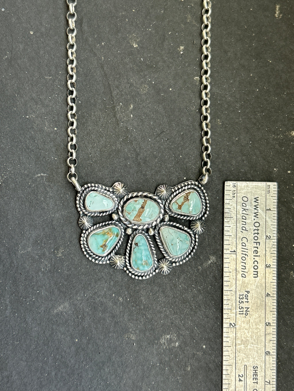 Dry Creek Turquoise Half Cluster Necklace