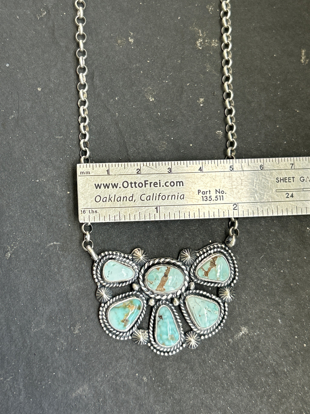 Dry Creek Turquoise Half Cluster Necklace