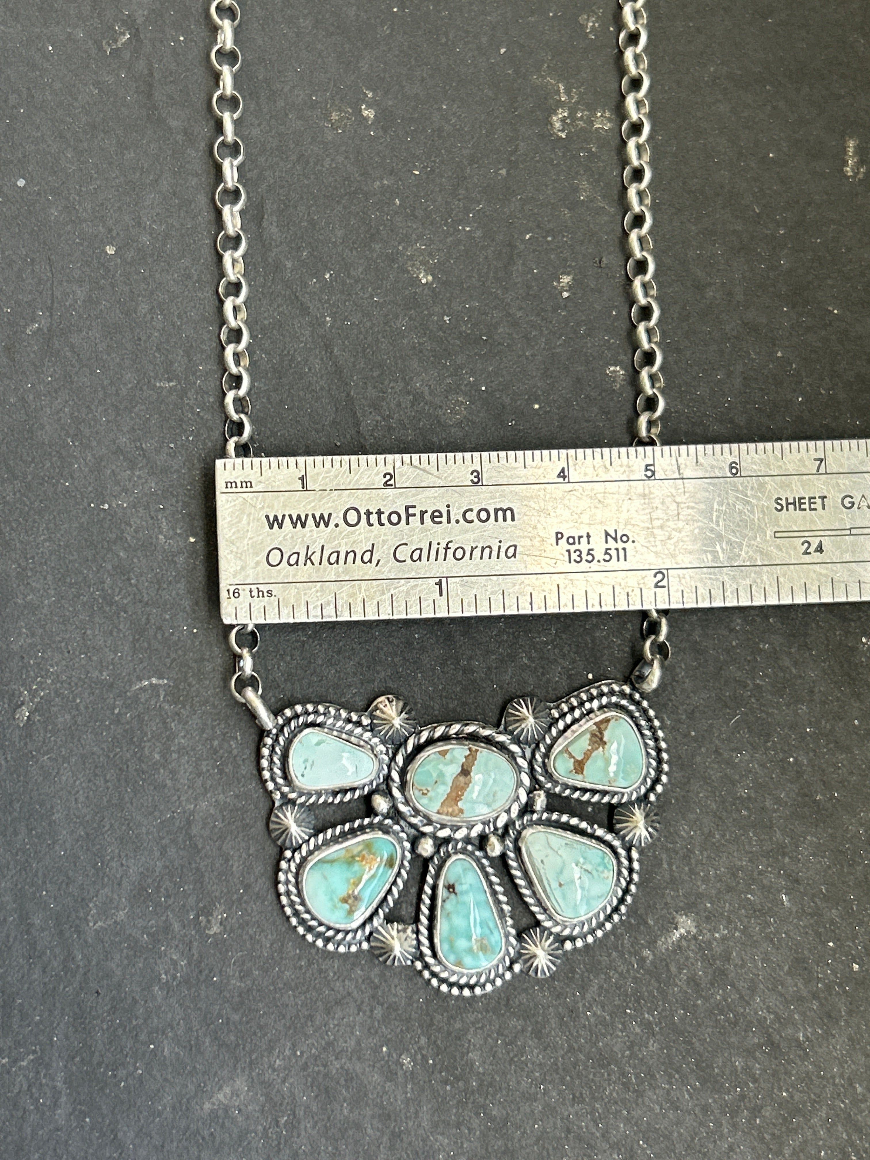 Dry Creek Turquoise Half Cluster Necklace
