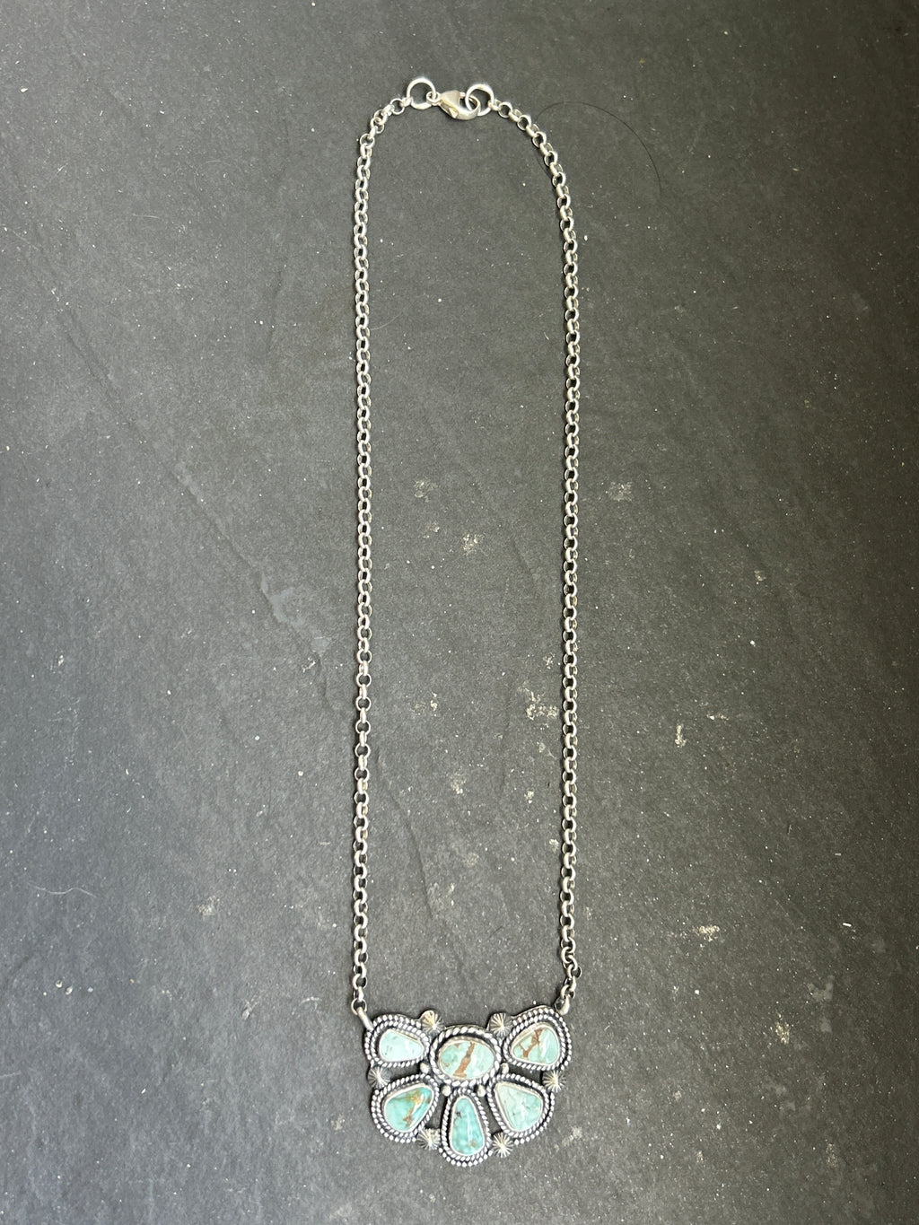 Dry Creek Turquoise Half Cluster Necklace
