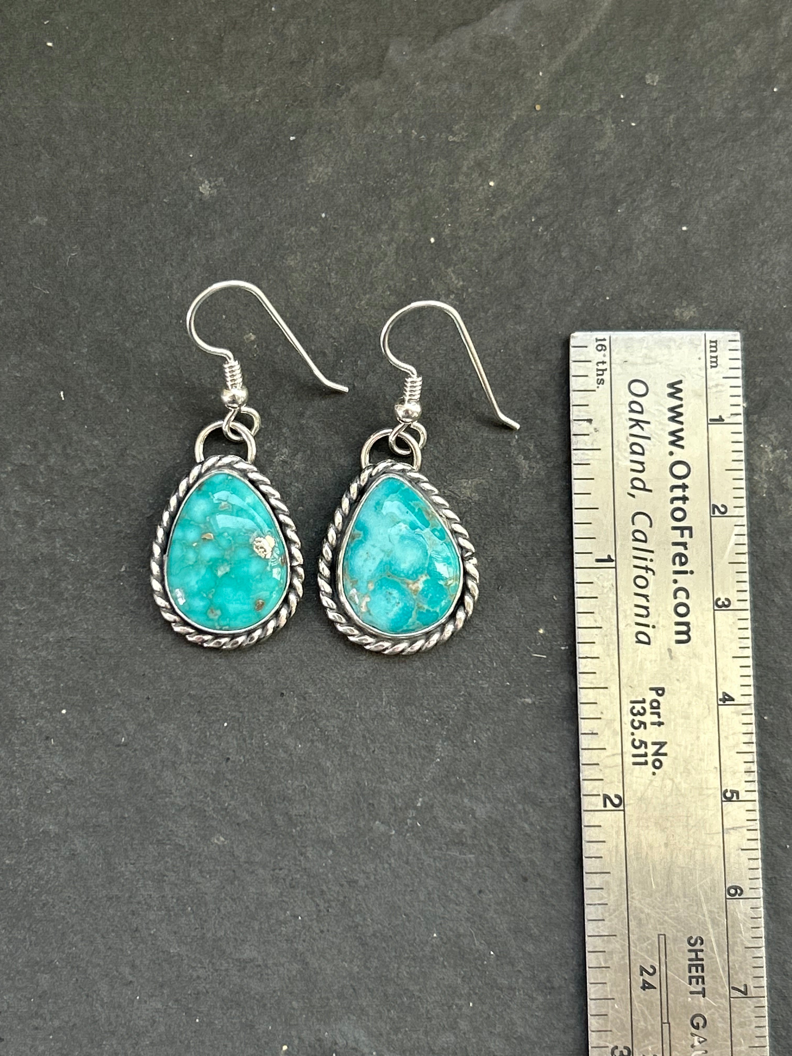 Whitewater Turquoise Dangle Earrings