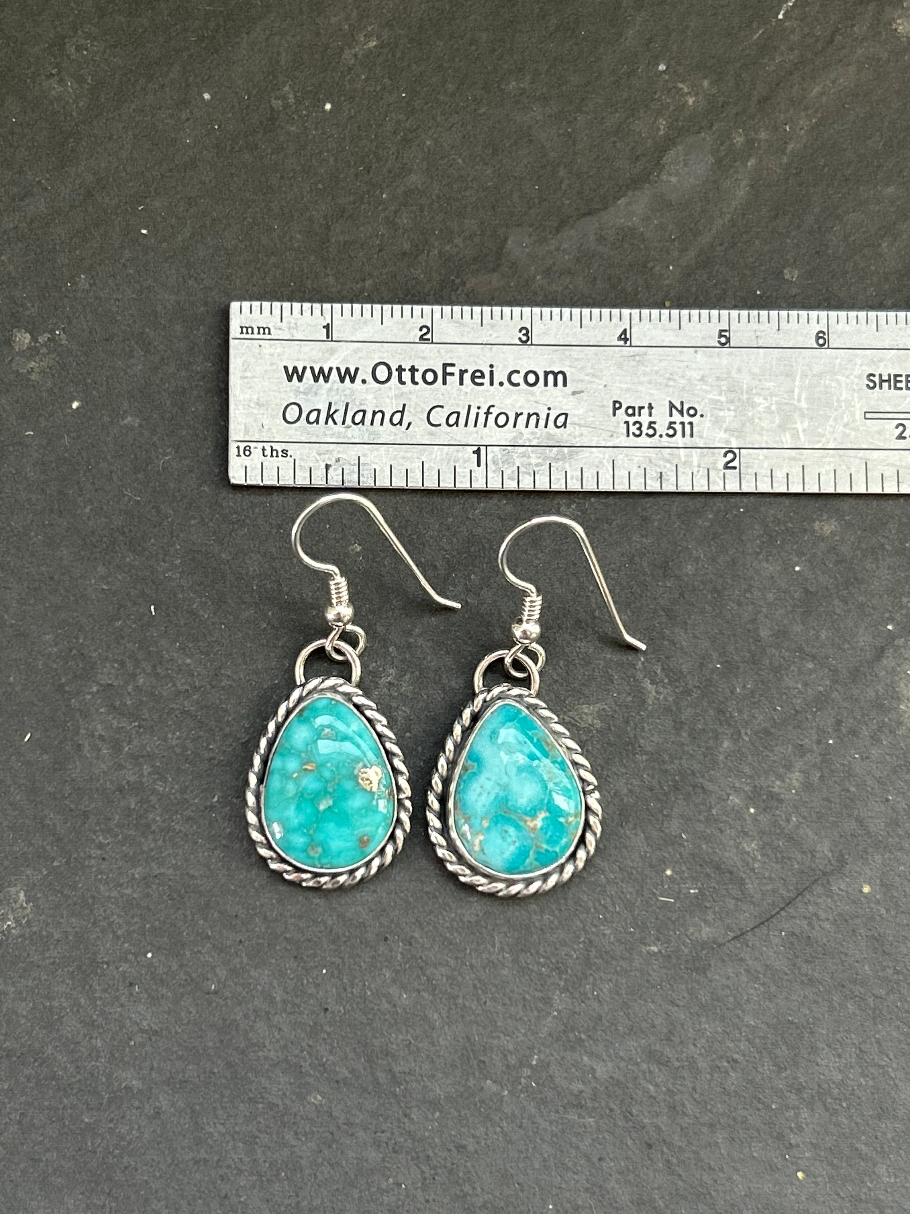 Whitewater Turquoise Dangle Earrings