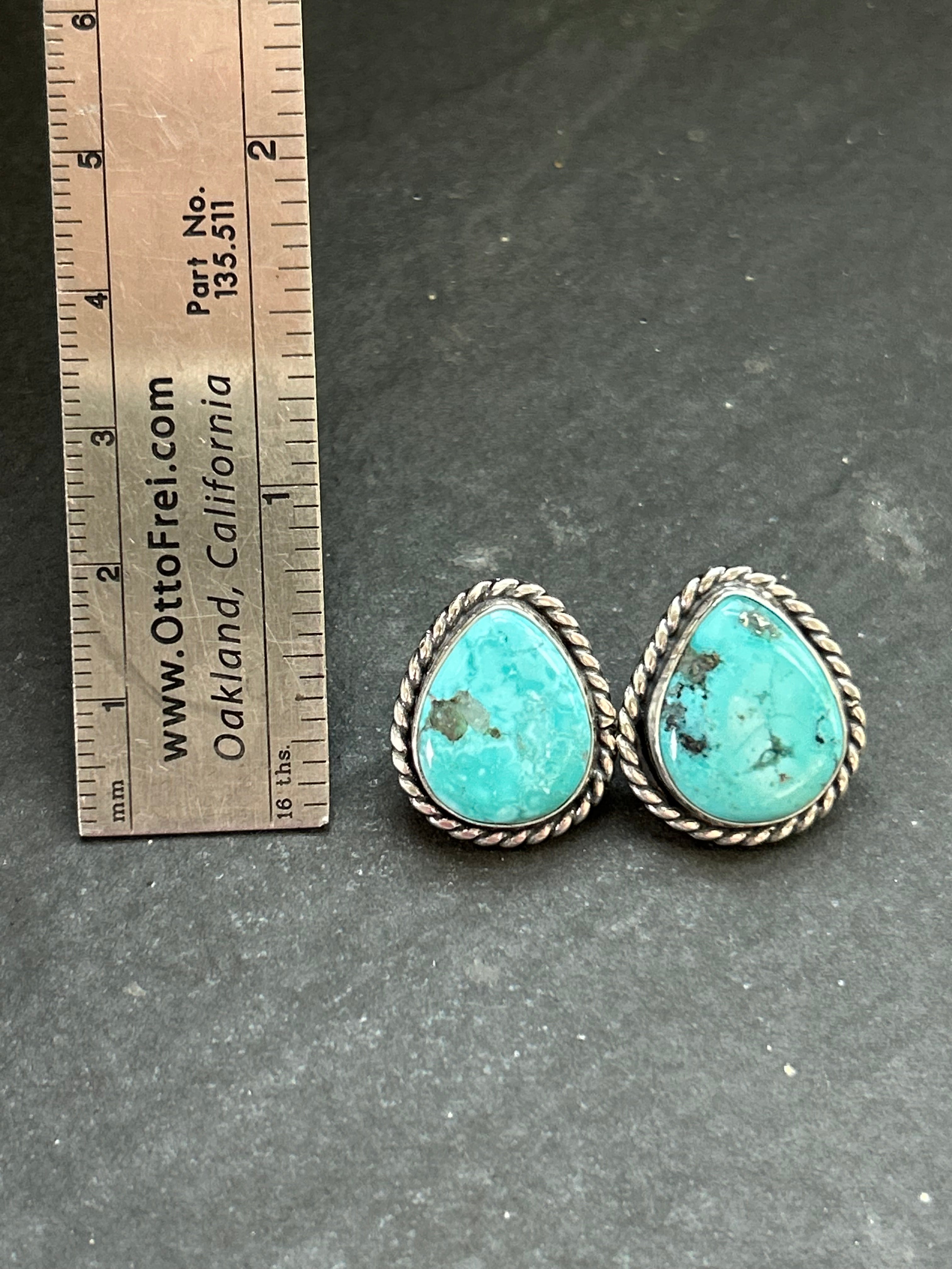 Whitewater Turquoise Stud Earrings #3
