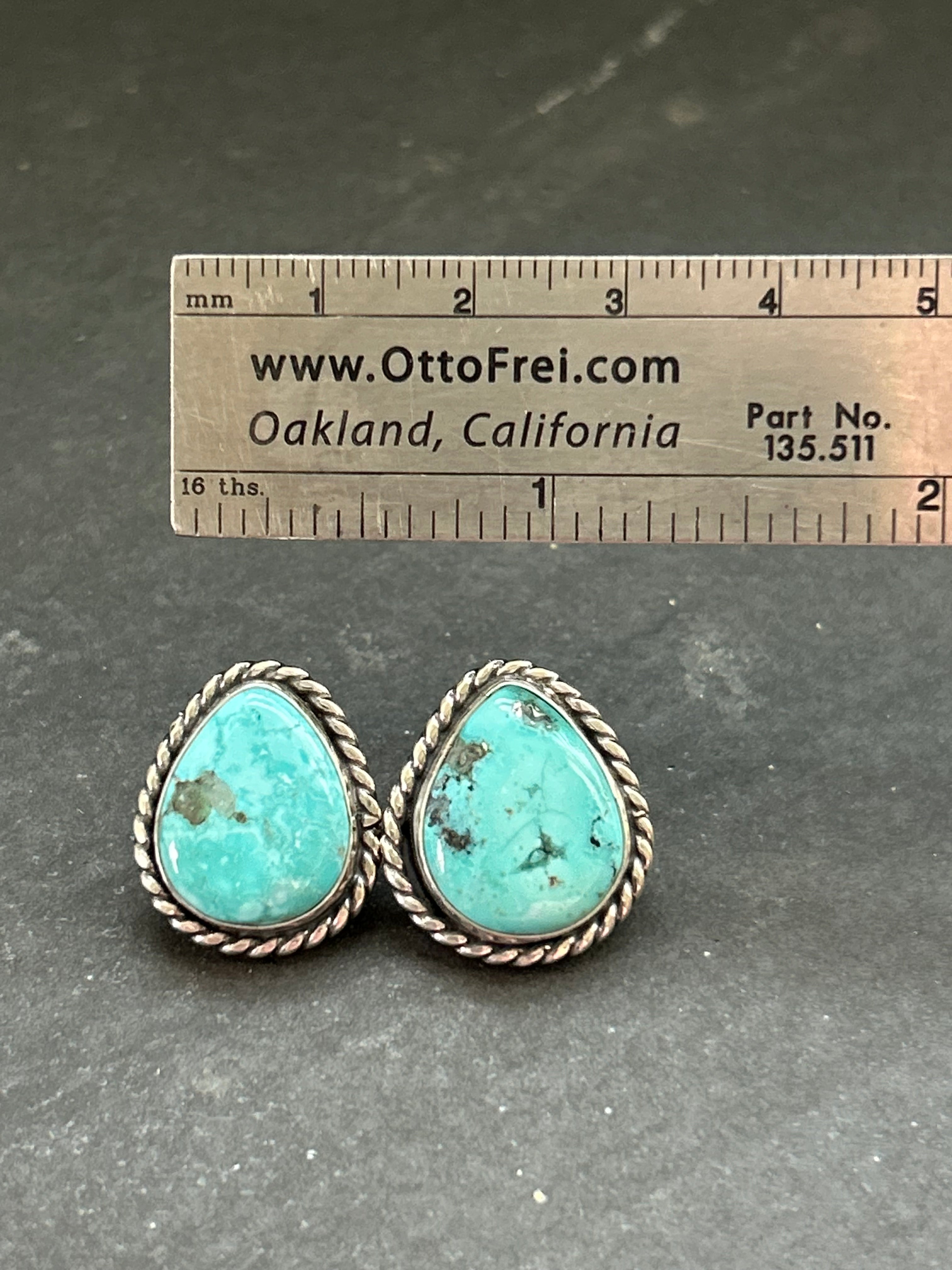 Whitewater Turquoise Stud Earrings #3