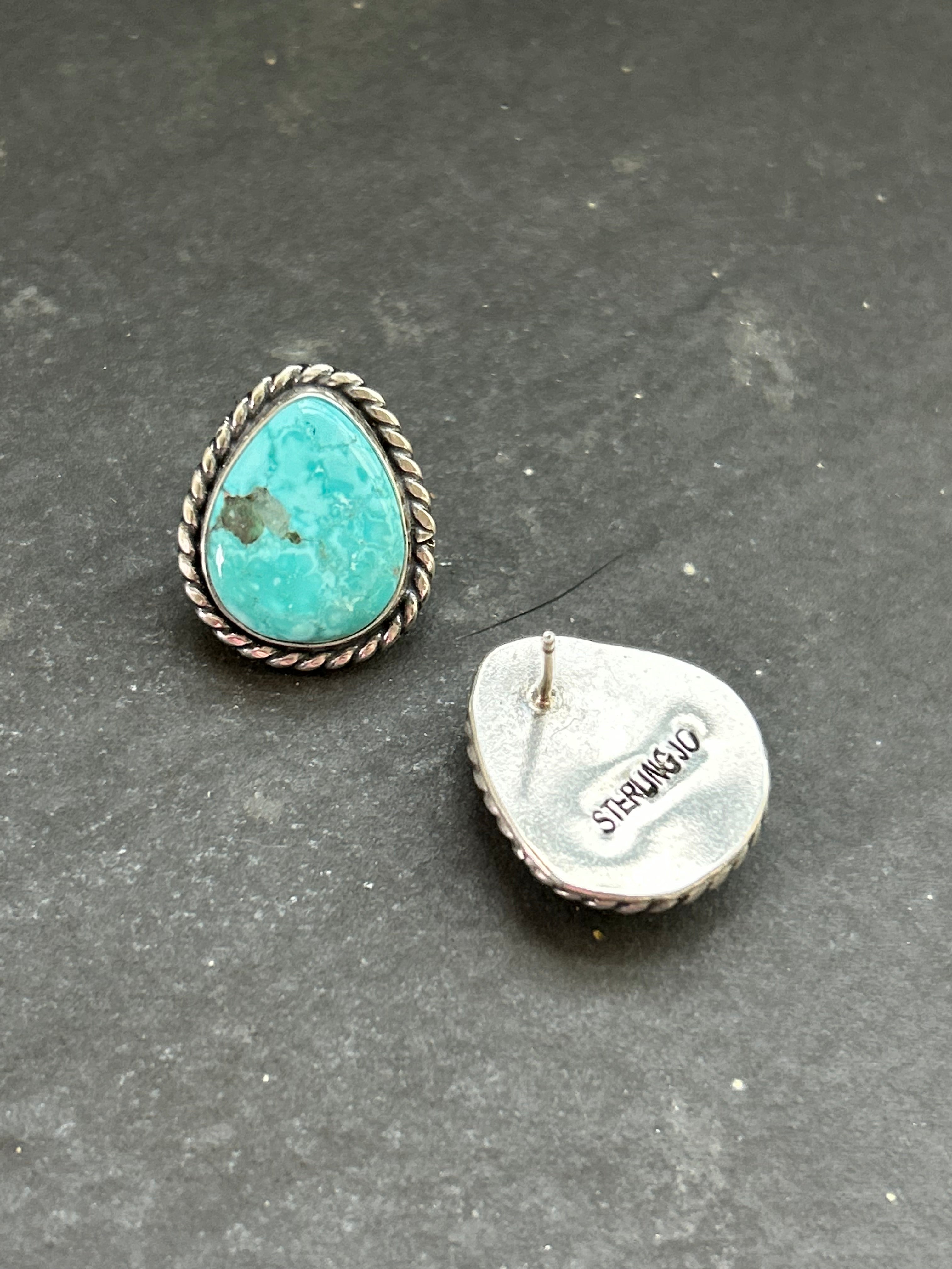 Whitewater Turquoise Stud Earrings #3
