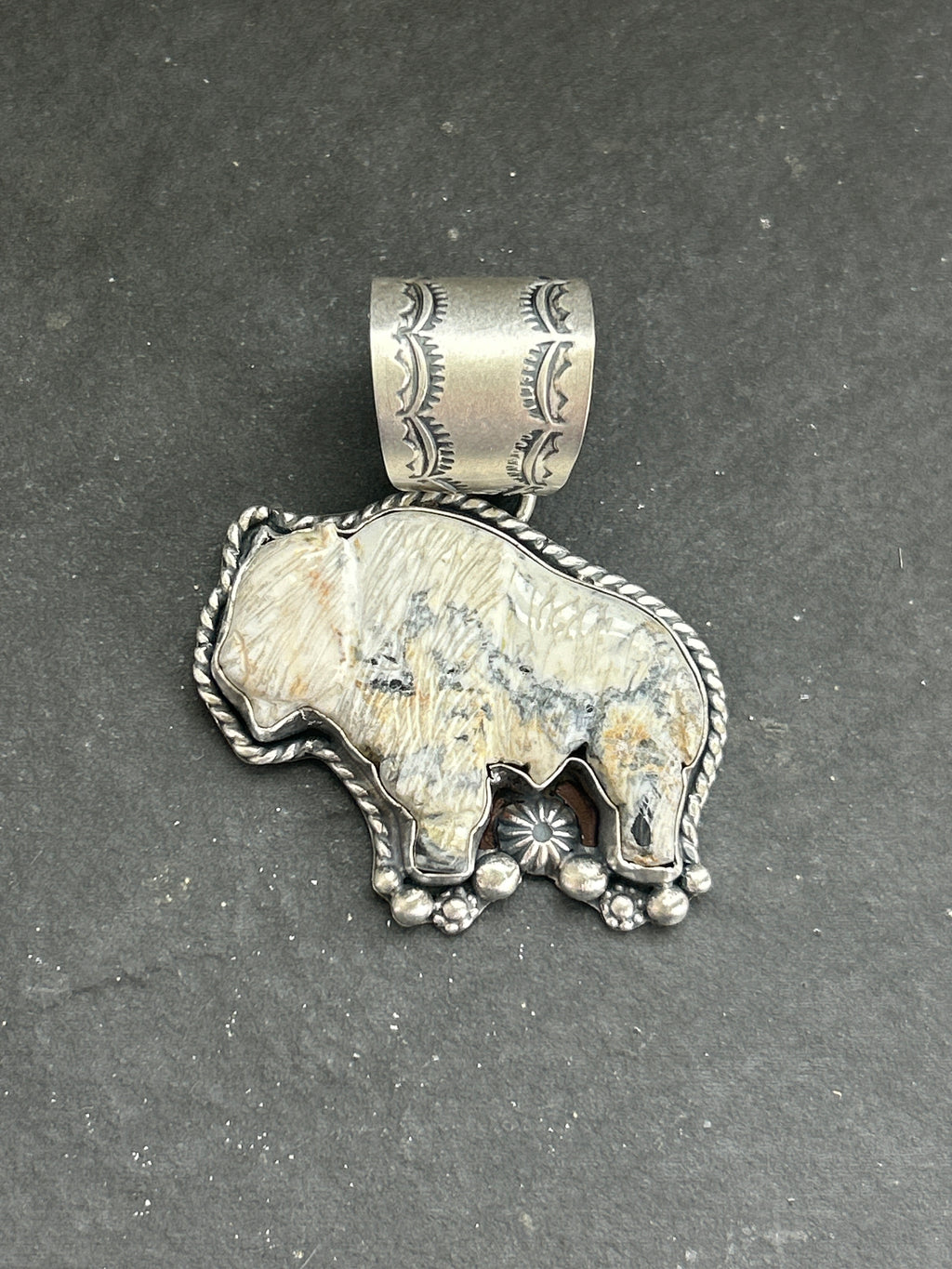 The Great White Buffalo Pendant Style #3