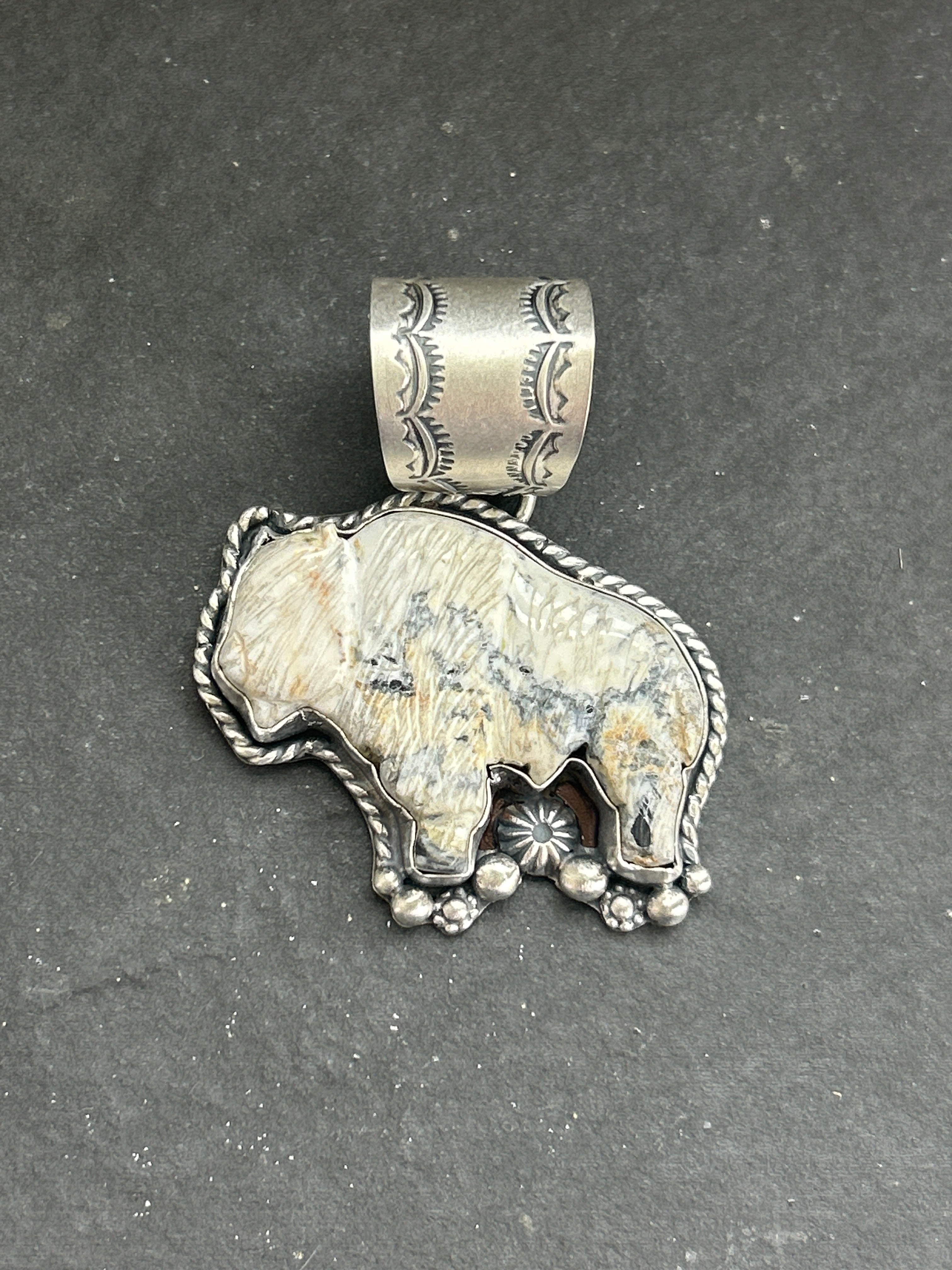 The Great White Buffalo Pendant Style #3