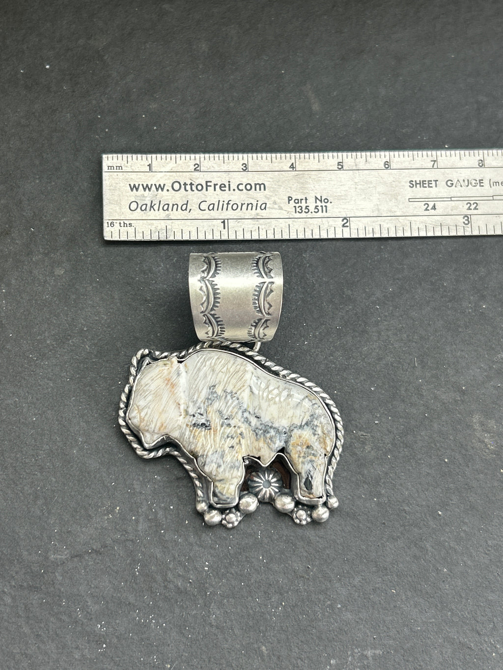 The Great White Buffalo Pendant Style #3