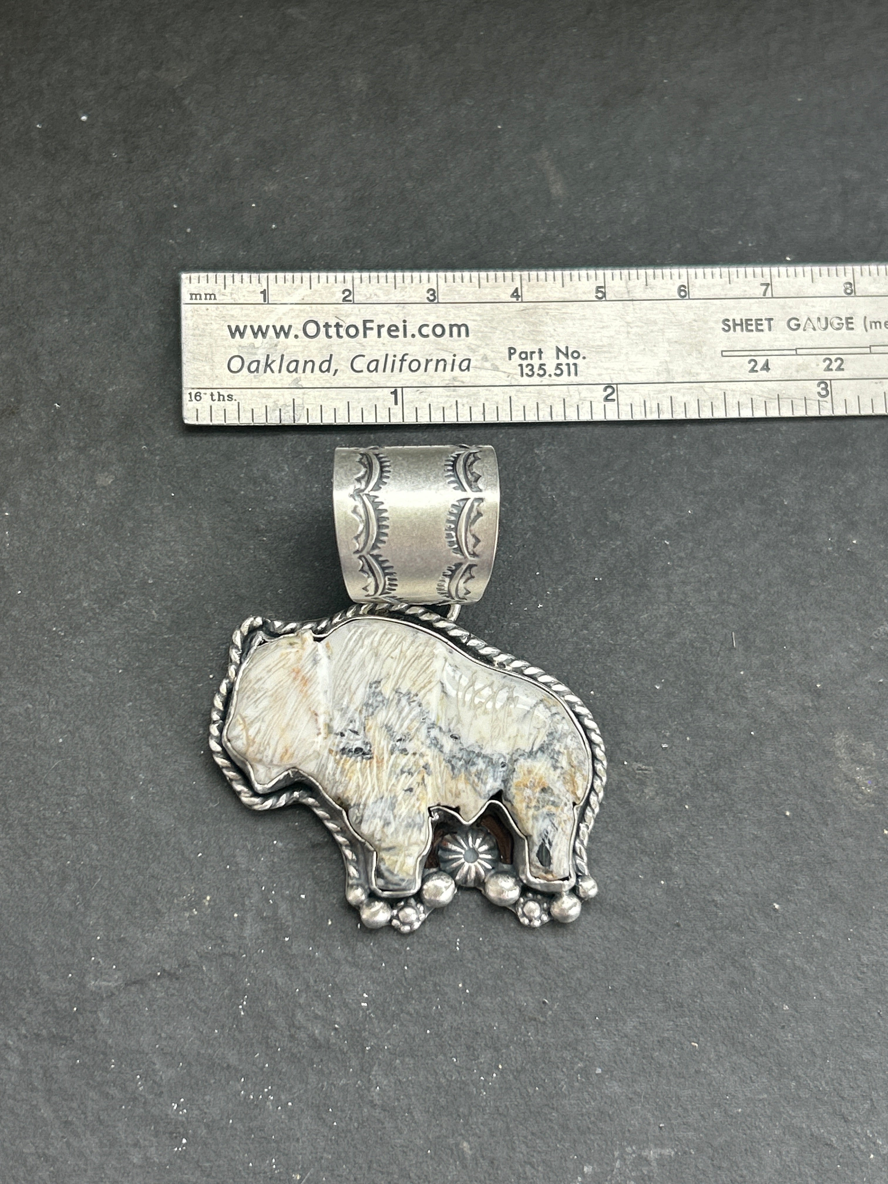 The Great White Buffalo Pendant Style #3