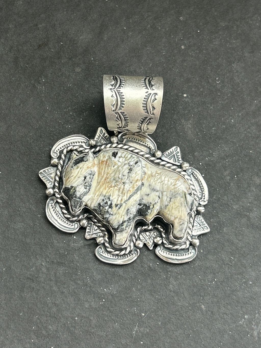 The Great White Buffalo Pendant Style #3