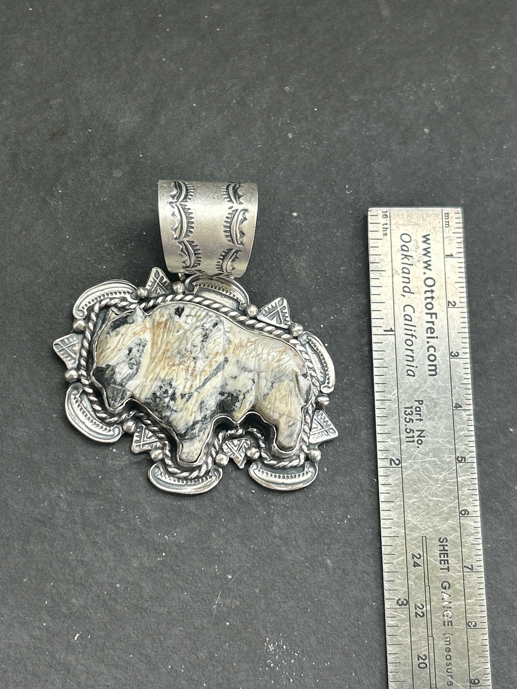 The Great White Buffalo Pendant Style #3