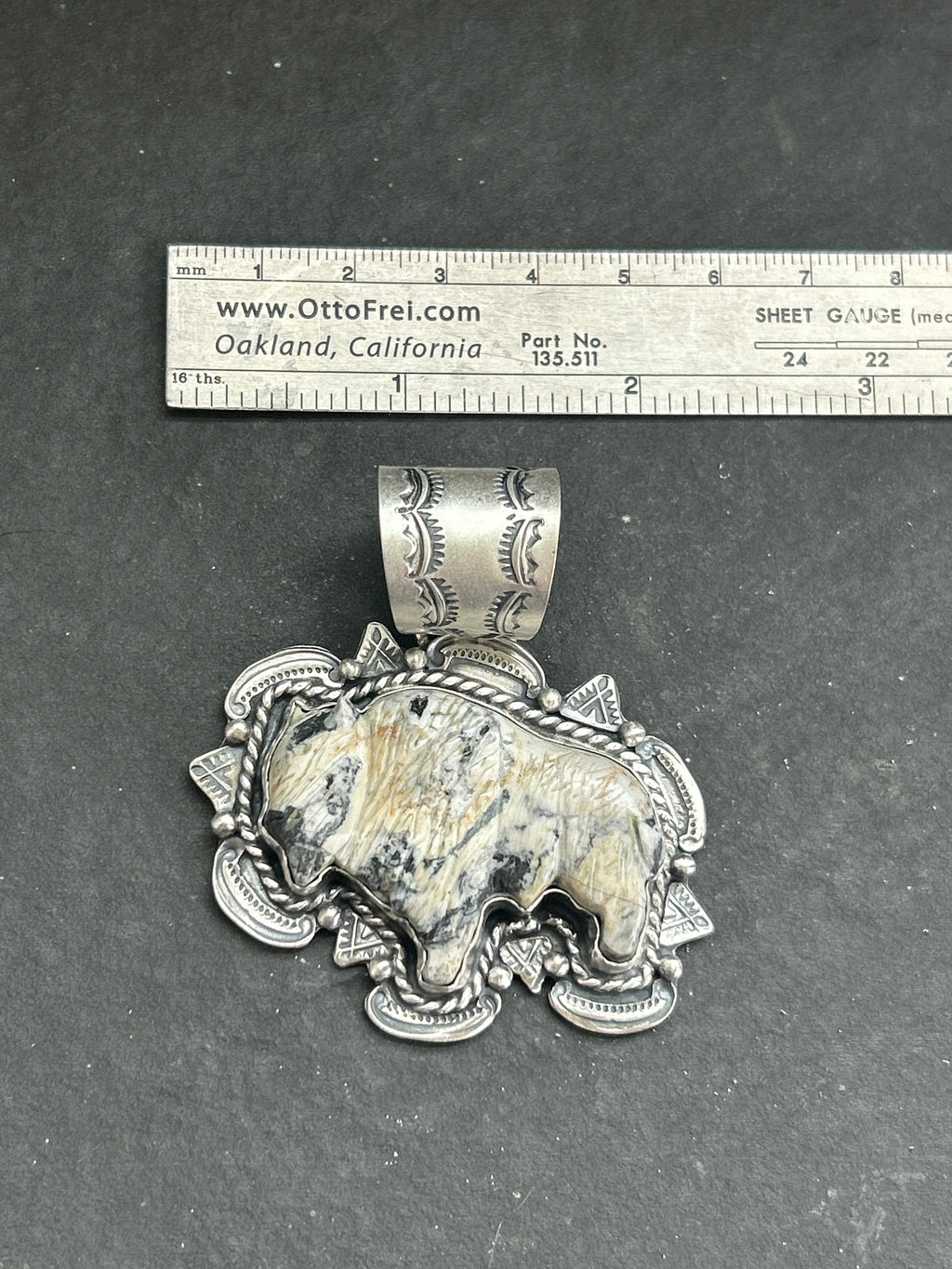 The Great White Buffalo Pendant Style #3