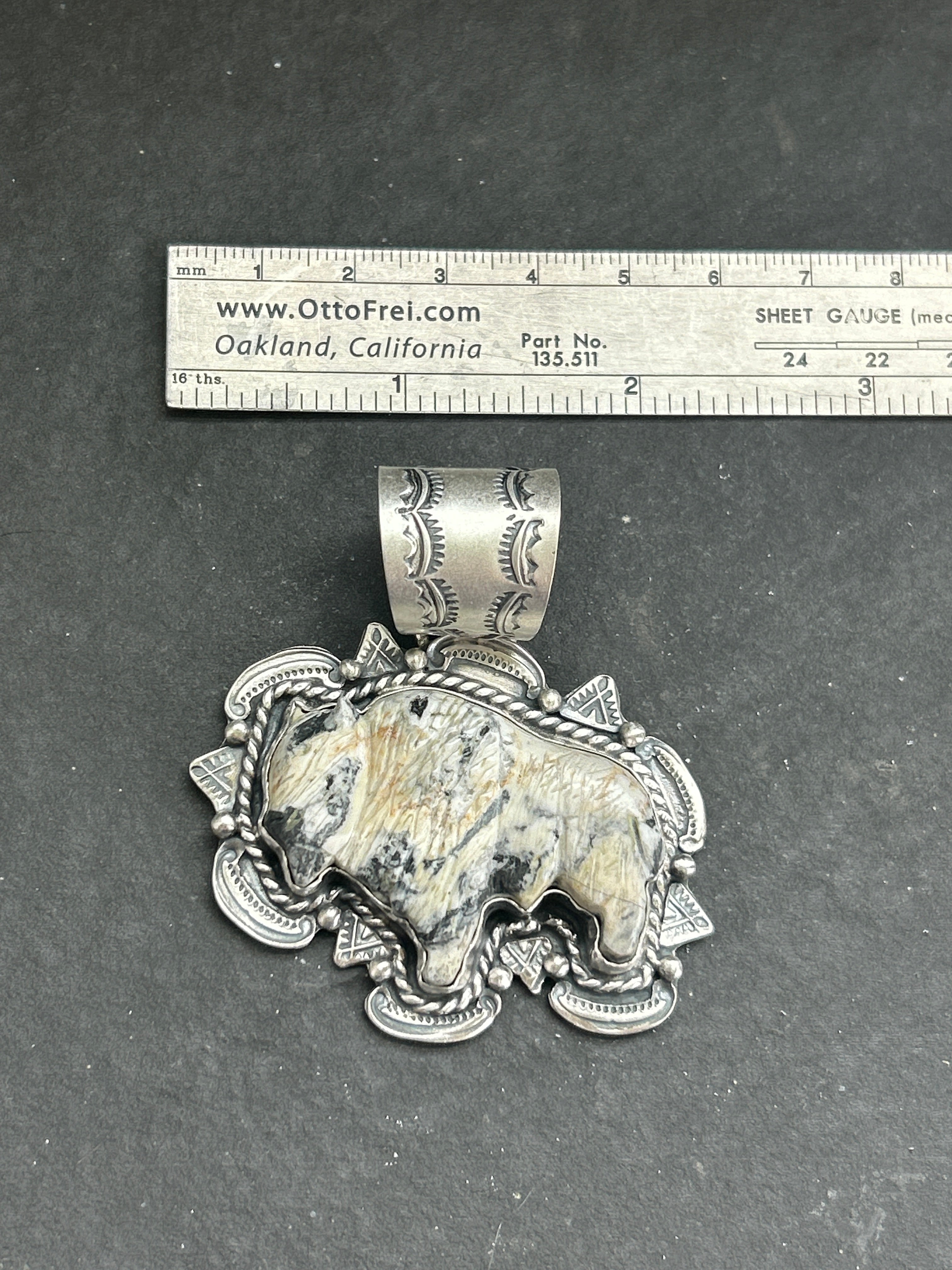 The Great White Buffalo Pendant Style #3