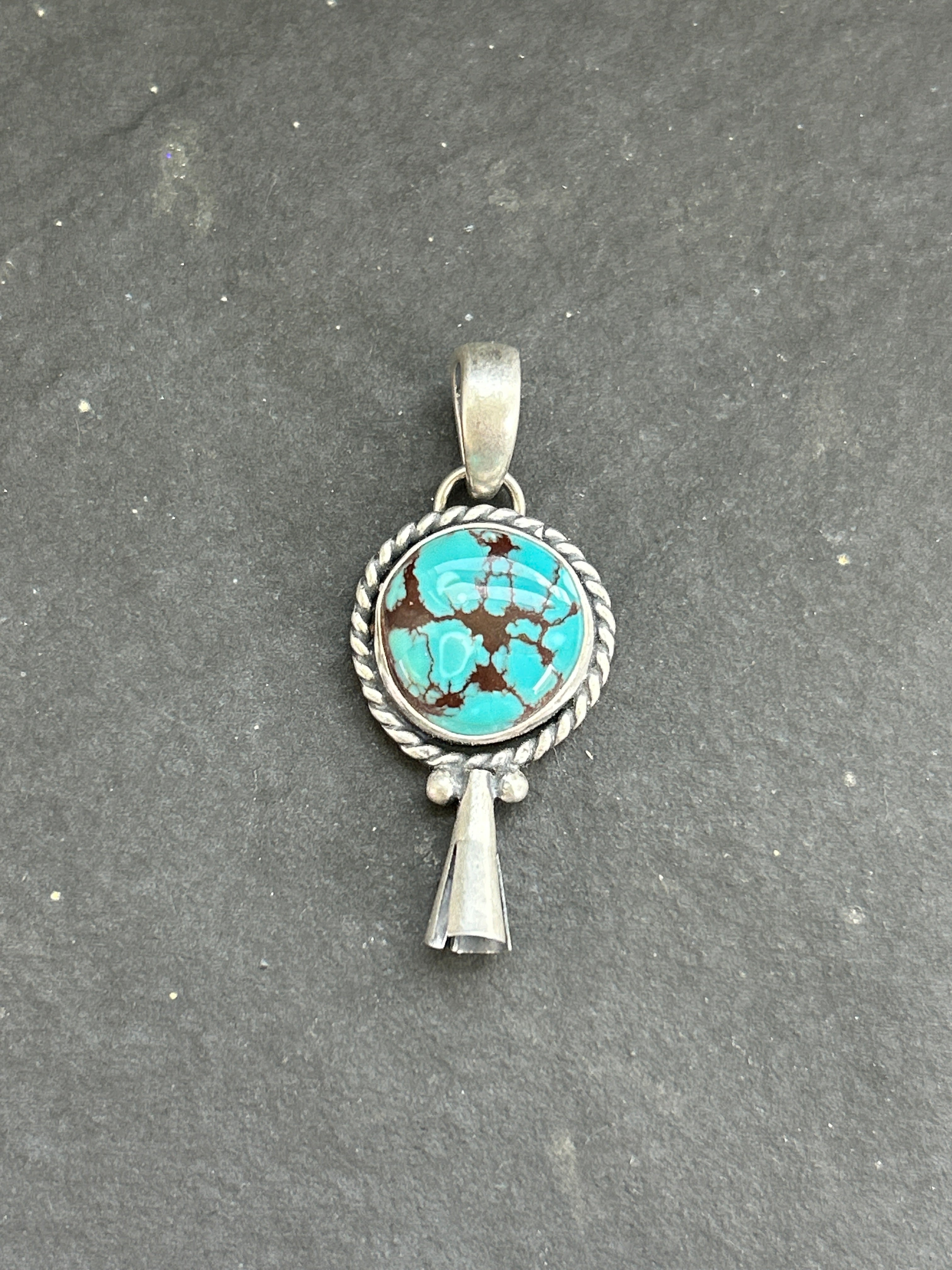 Egyptian Turquoise Mini Blossom Pendant