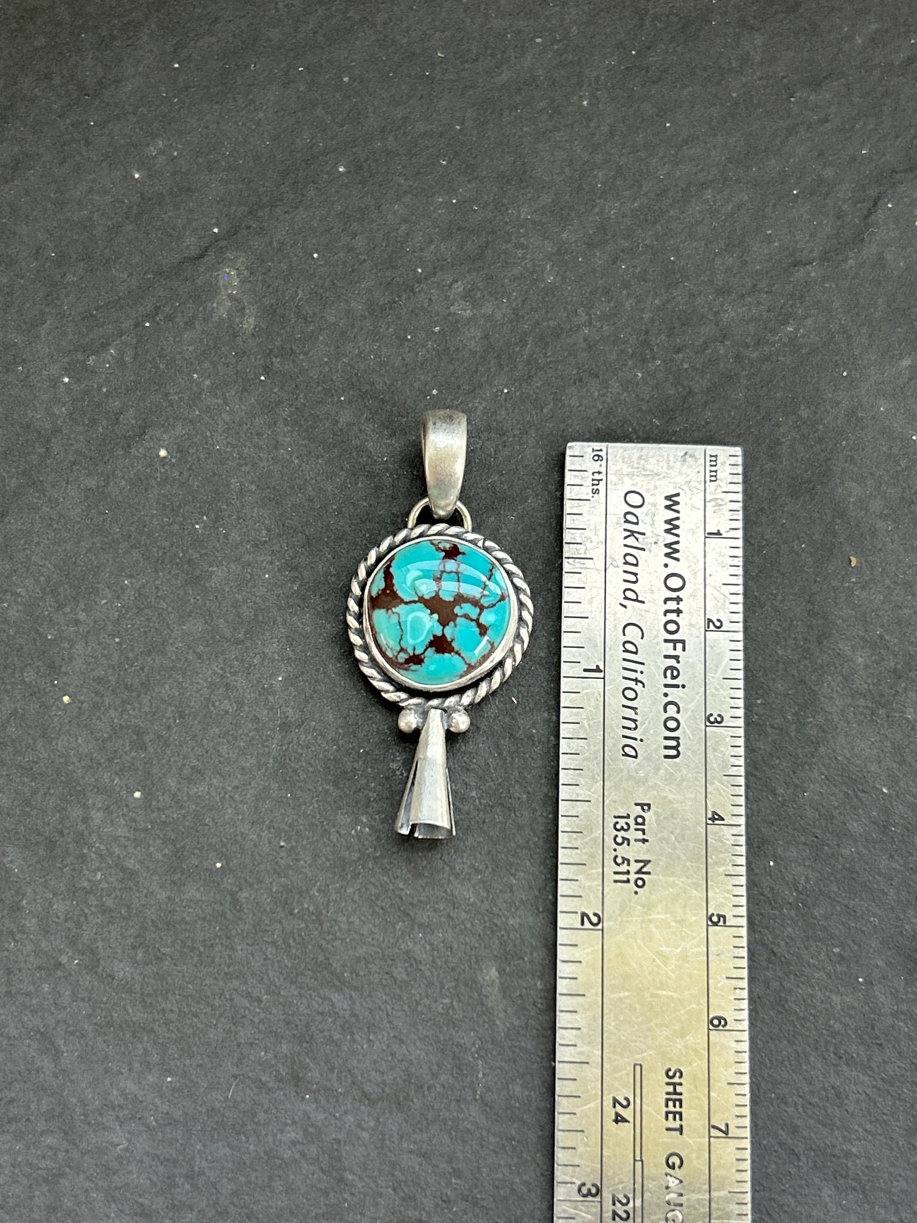 Egyptian Turquoise Mini Blossom Pendant