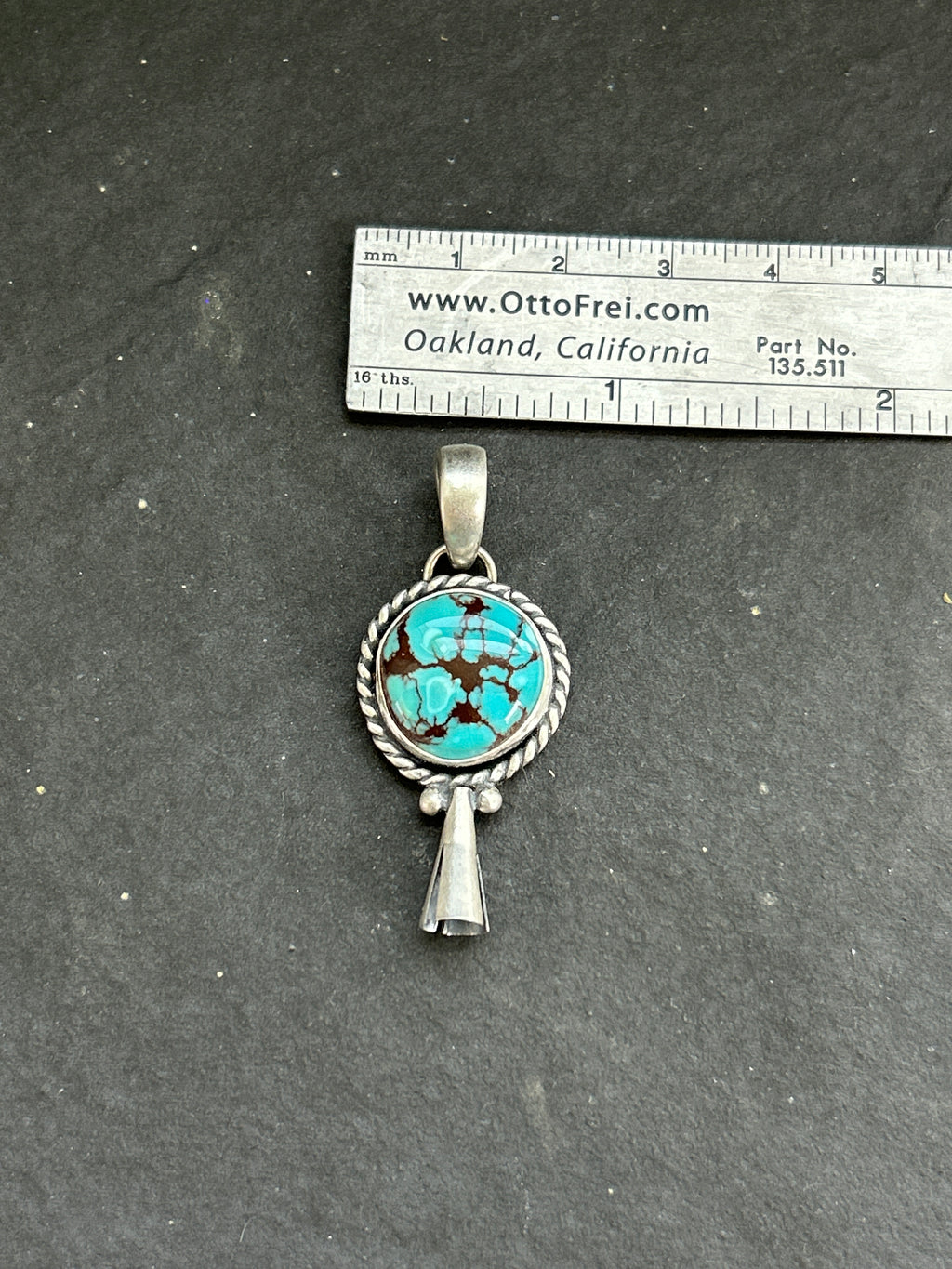 Egyptian Turquoise Mini Blossom Pendant