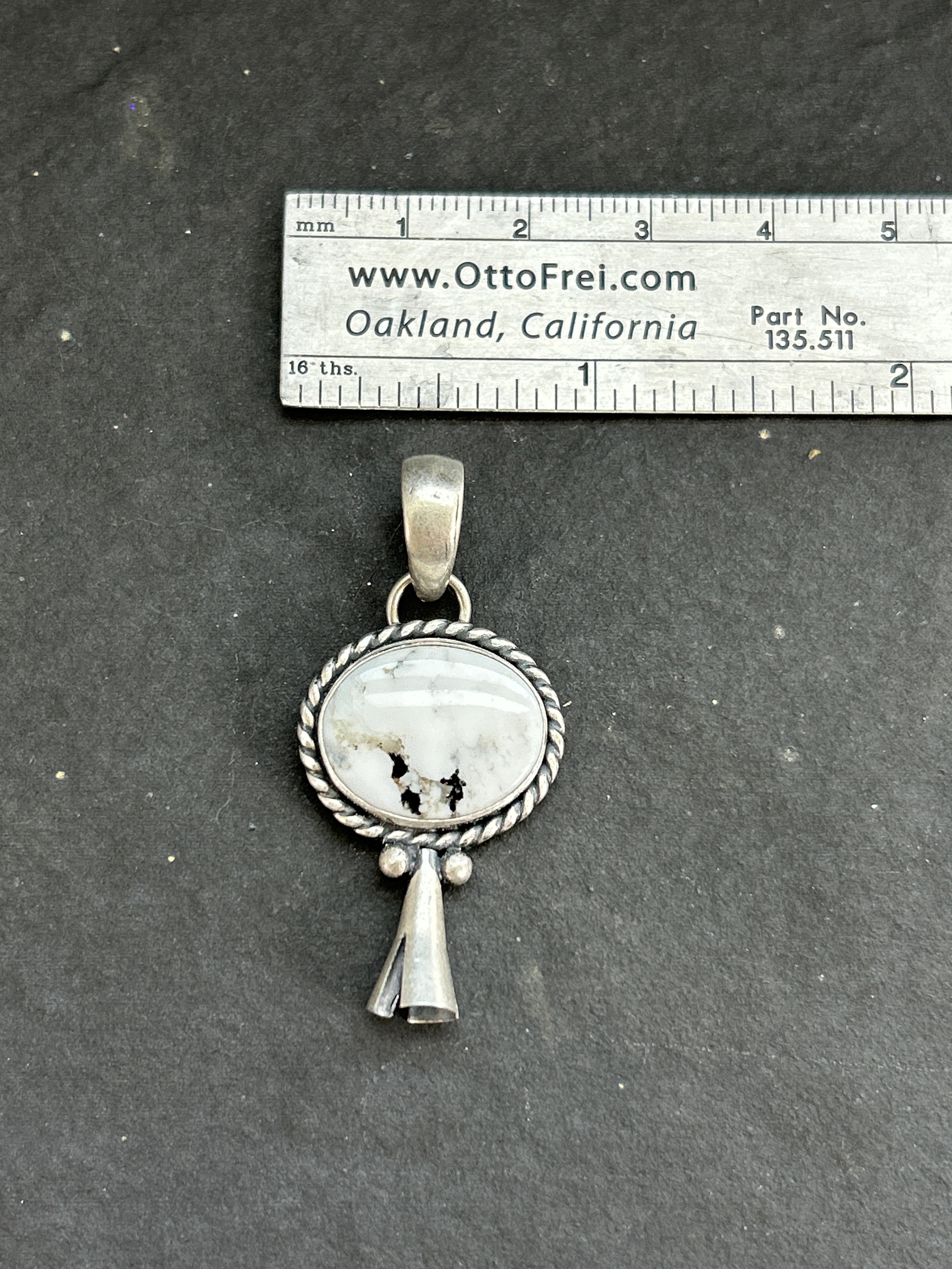 White Buffalo Mini Blossom Pendant