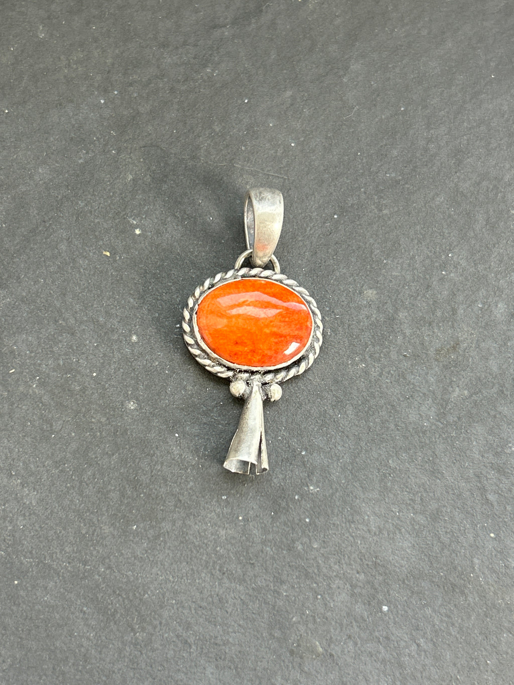 Orange Spiny Mini Blossom Pendant