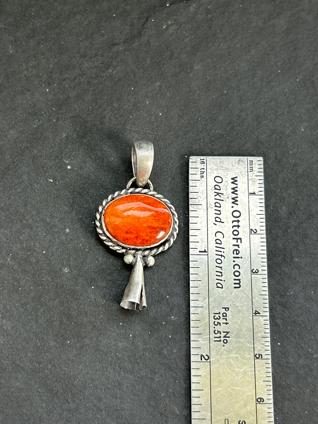 Orange Spiny Mini Blossom Pendant