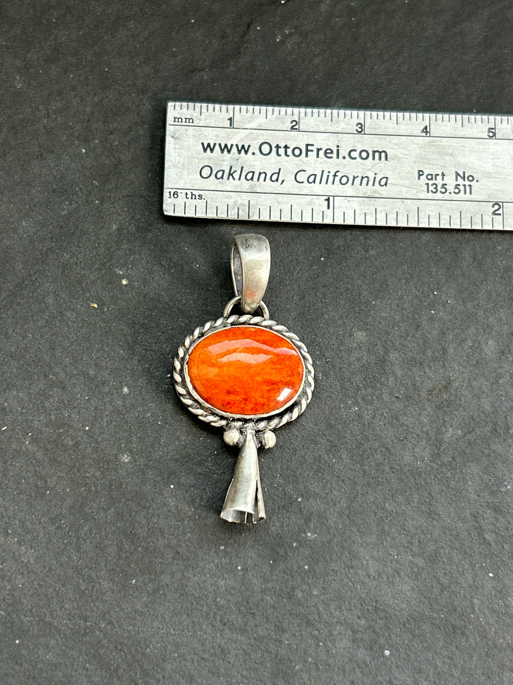 Orange Spiny Mini Blossom Pendant