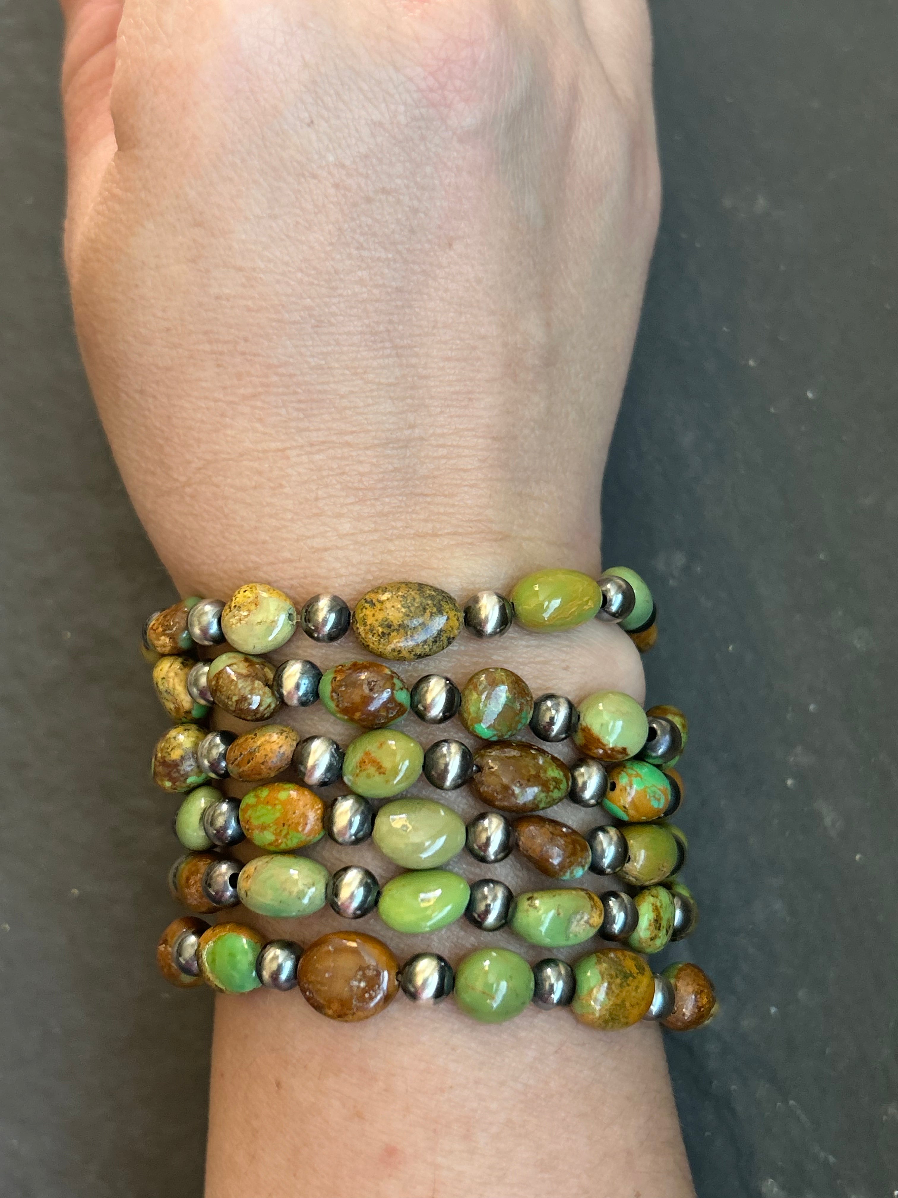 Chunky Kingman Stretchy Stacker Bracelet Style #3