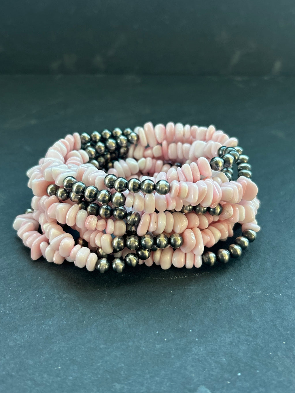 Pink Conch Stretchy Stacker Bracelet