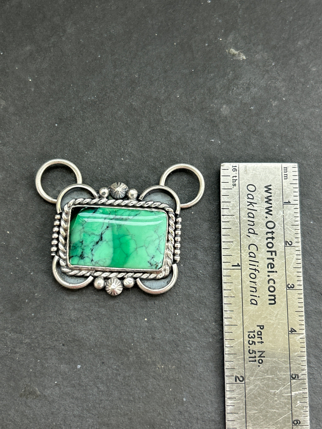 Emerald Rose Variscite Twilly Rag Slider