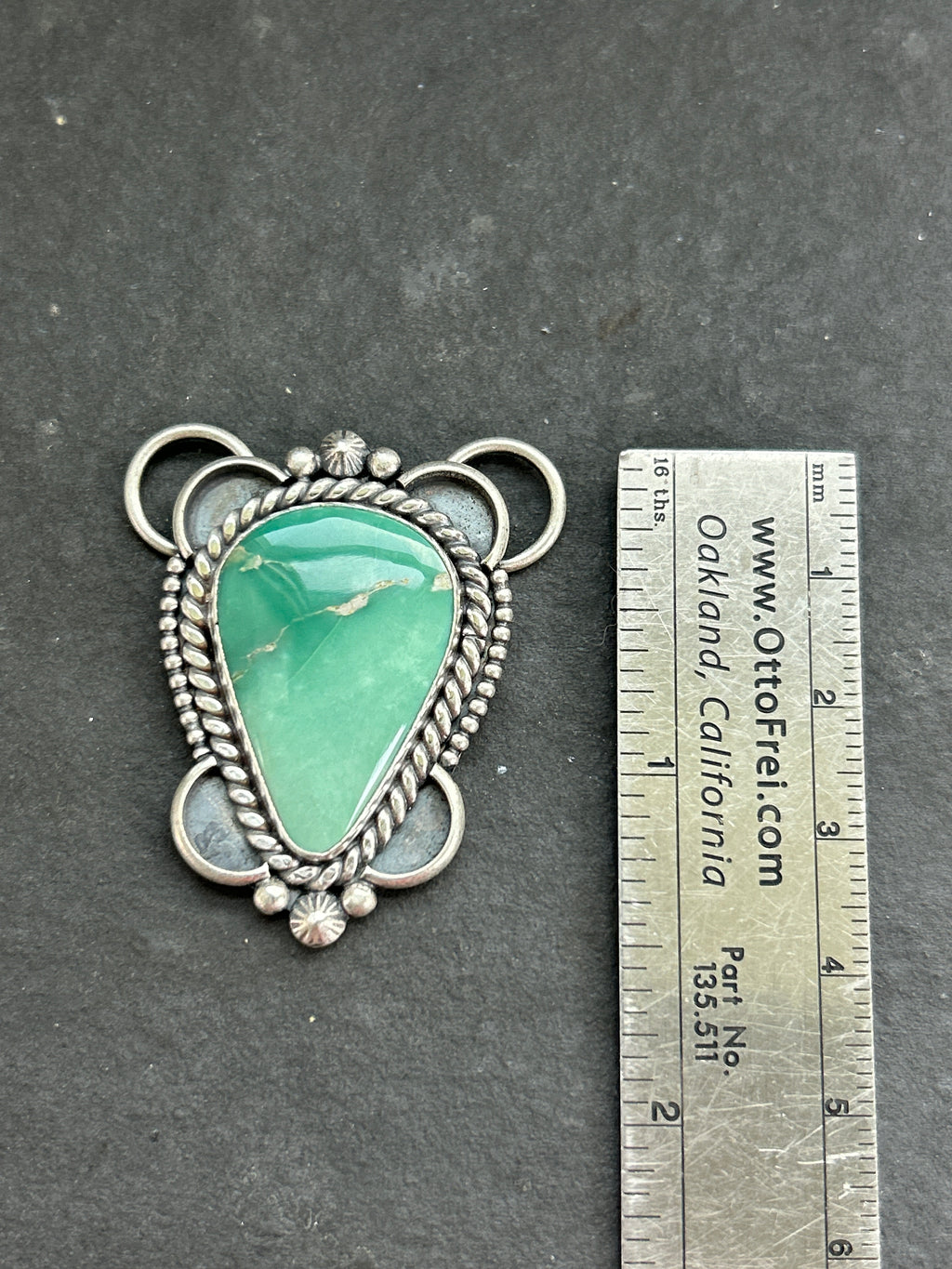 Broken Arrow Variscite Twilly Rag Slider Style #1