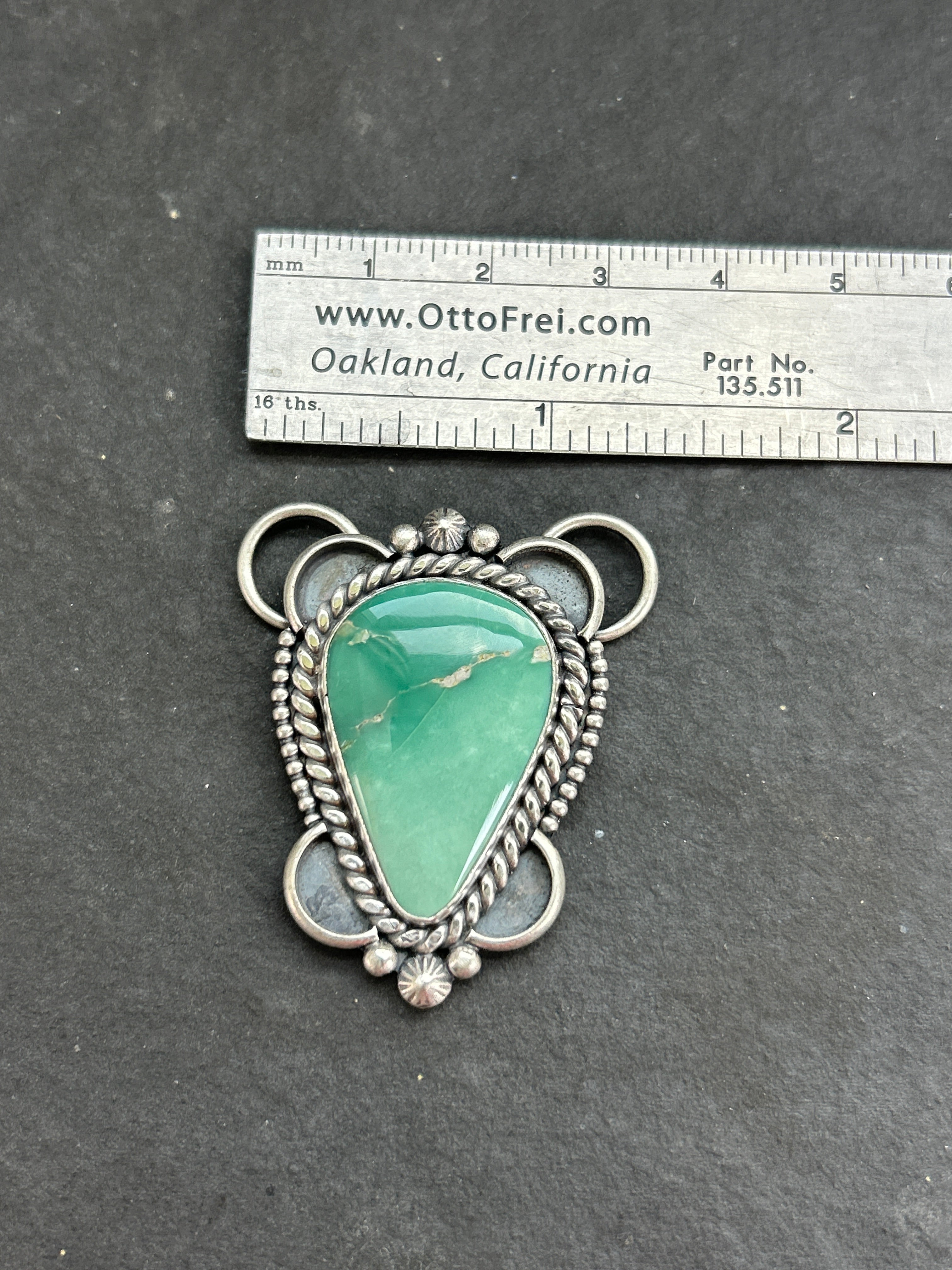 Broken Arrow Variscite Twilly Rag Slider Style #1