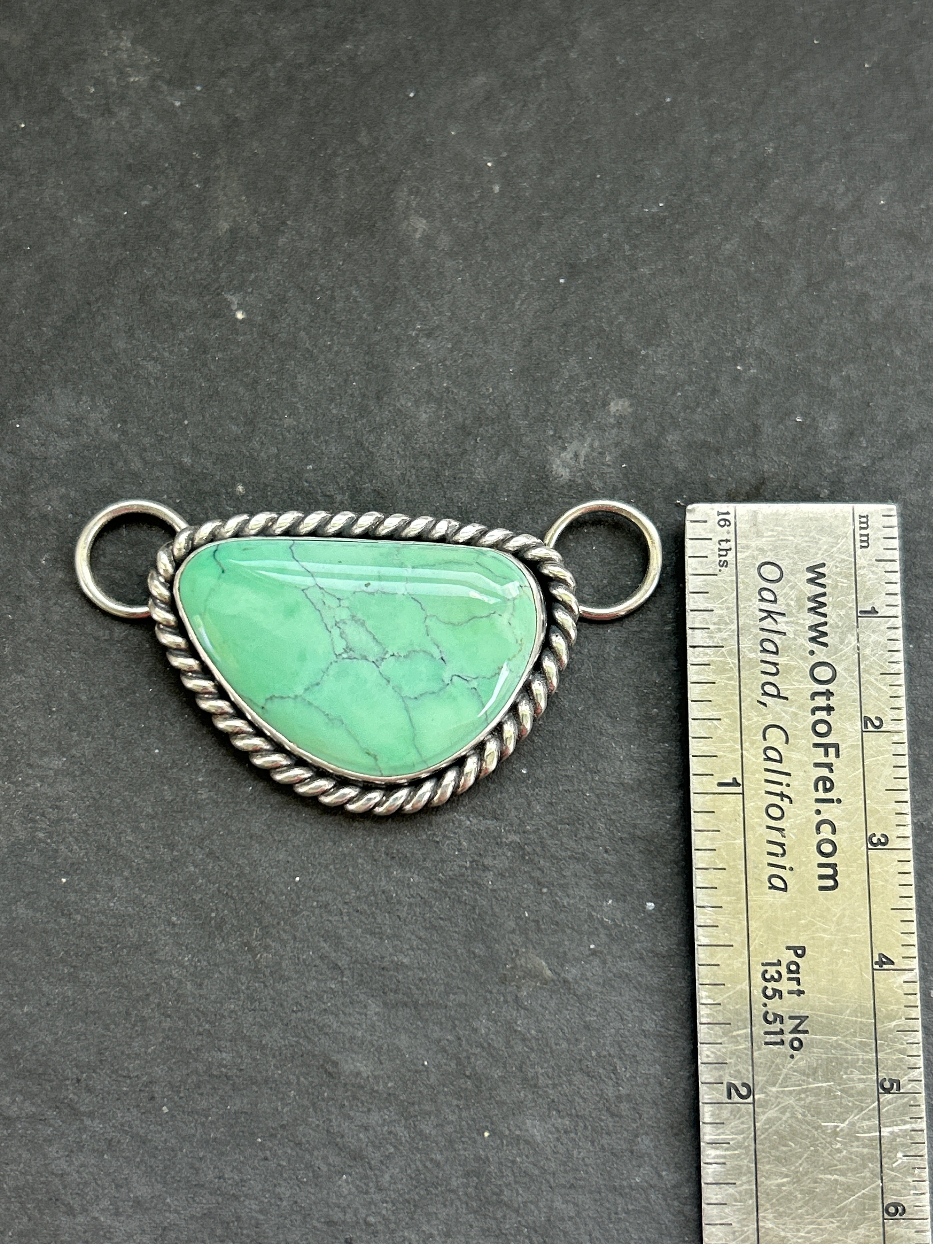 Broken Arrow Variscite Twilly Rag Slider Style #2