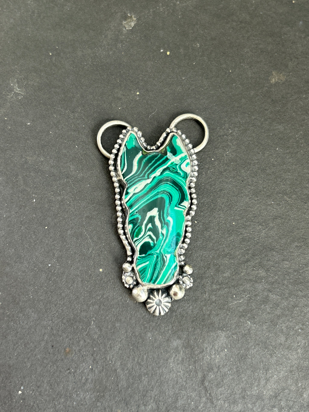 Malachite Horse Head Twilly Slide