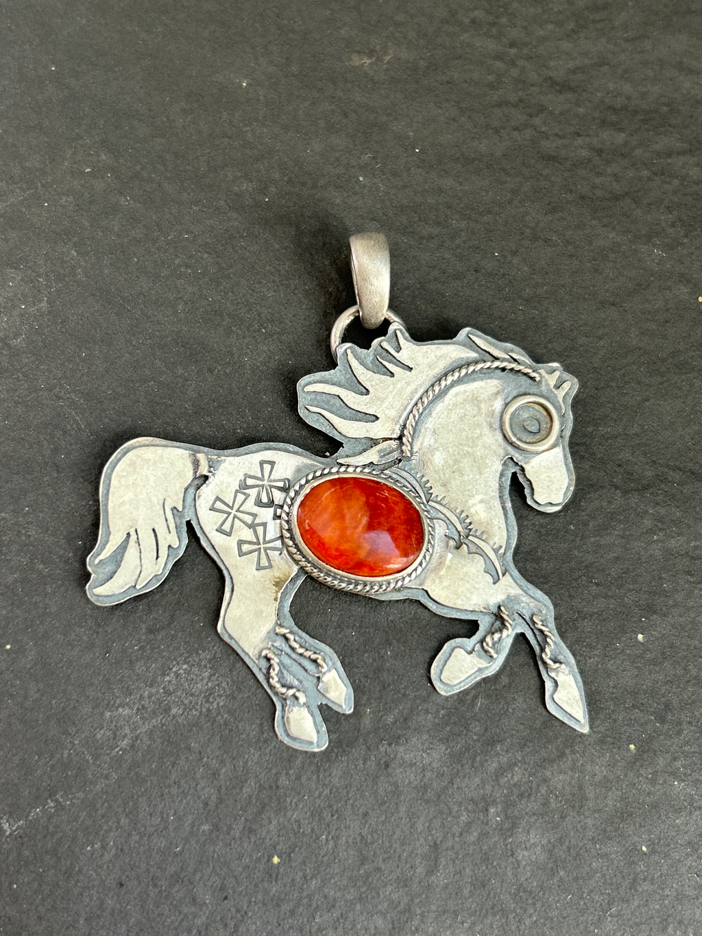 Orange Spiny Oyster Wild + Free Pendant